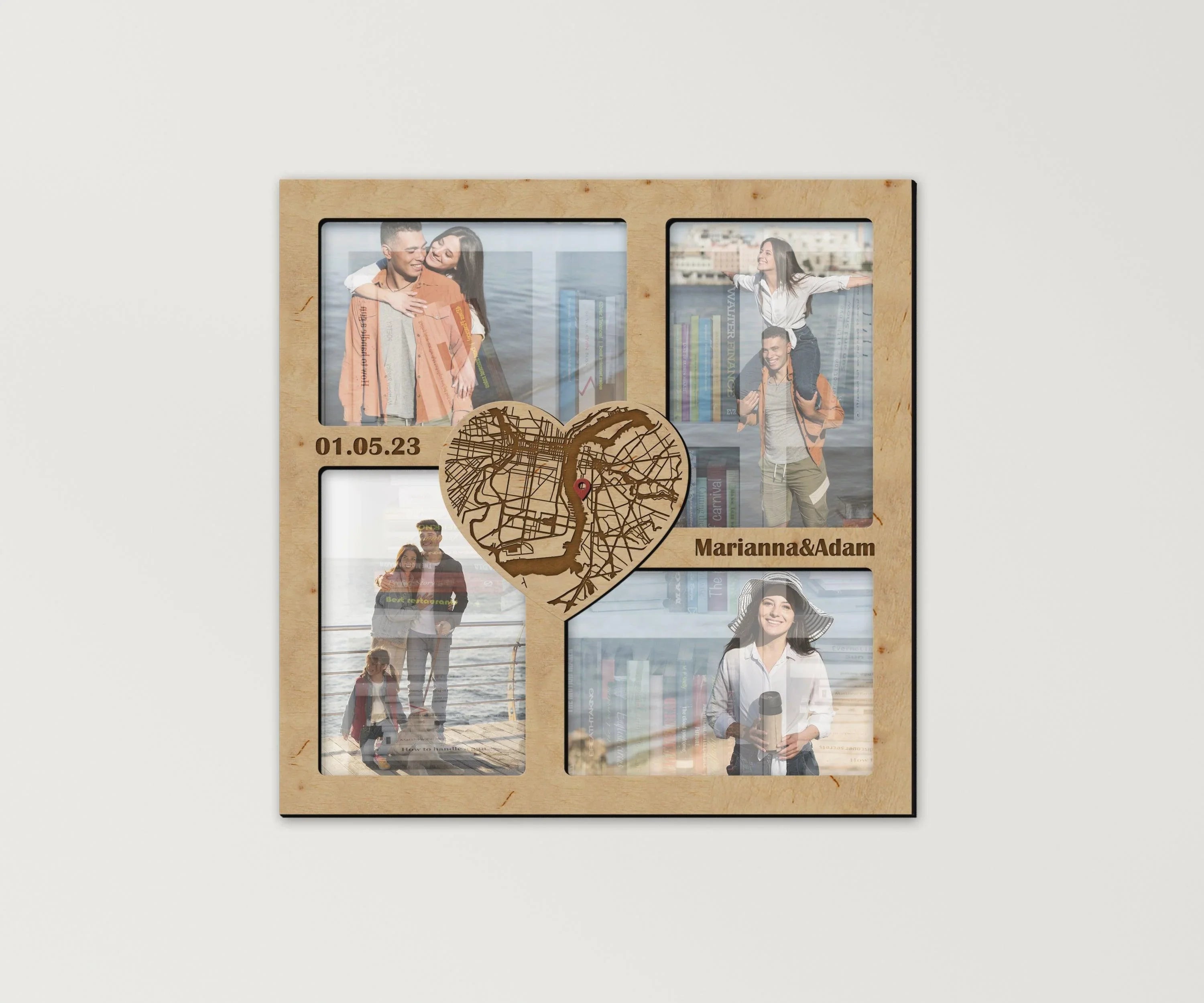 City Skyline Map | Custom Photo Frame Collage - The Frame Depot