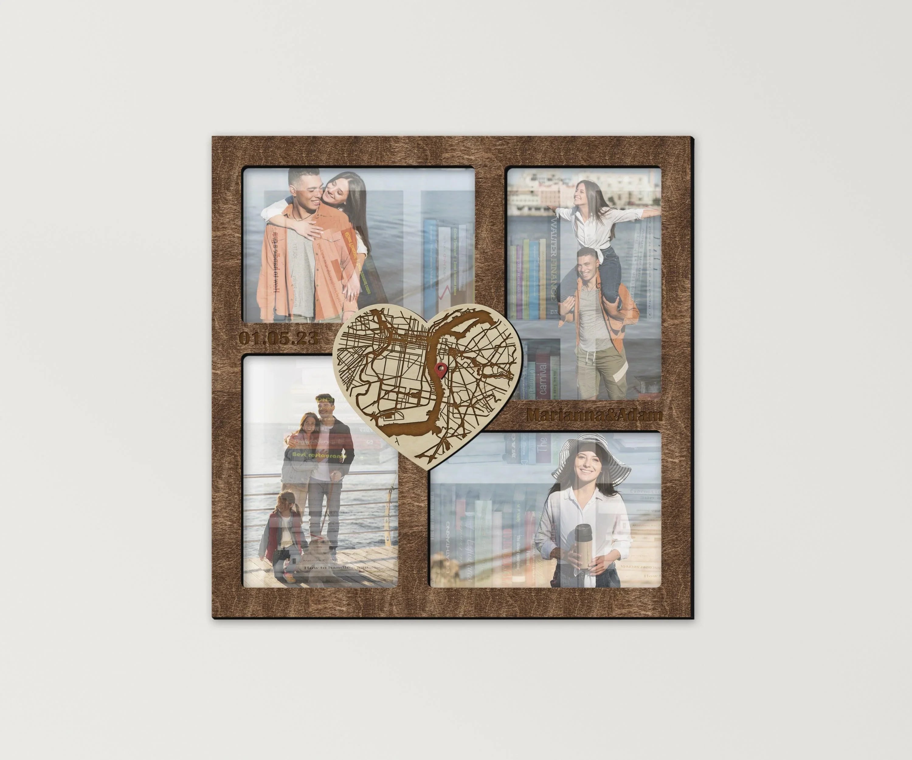 City Skyline Map | Custom Photo Frame Collage - The Frame Depot