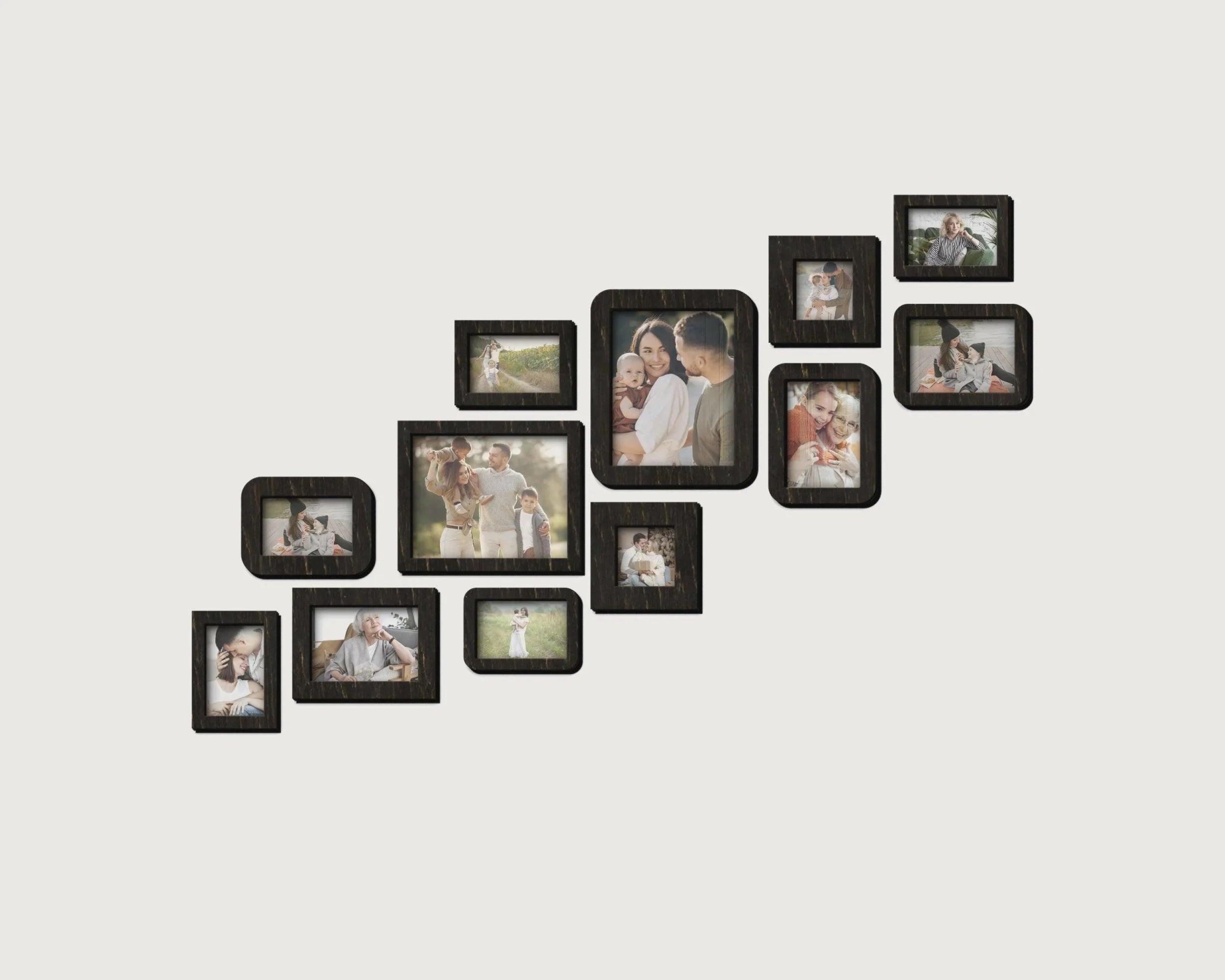 Staircase Picture Frame Set | Multiple Wall Frames | Family Photo Frame - The Frame Depot