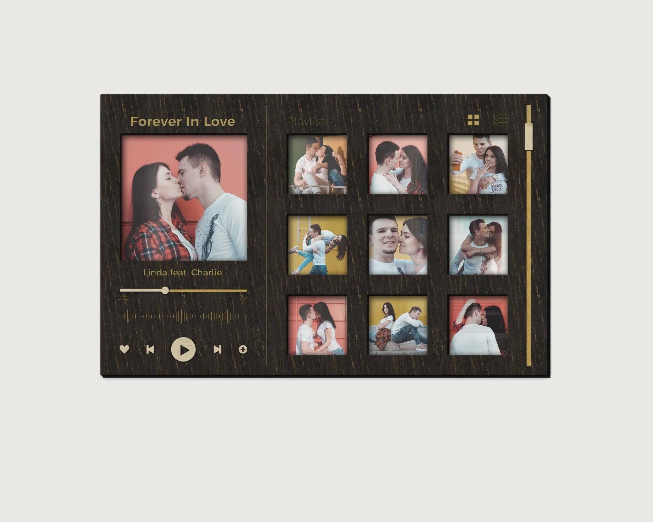 Music Plaque Collage | Custom Couple Photo Frame - The Frame Depot