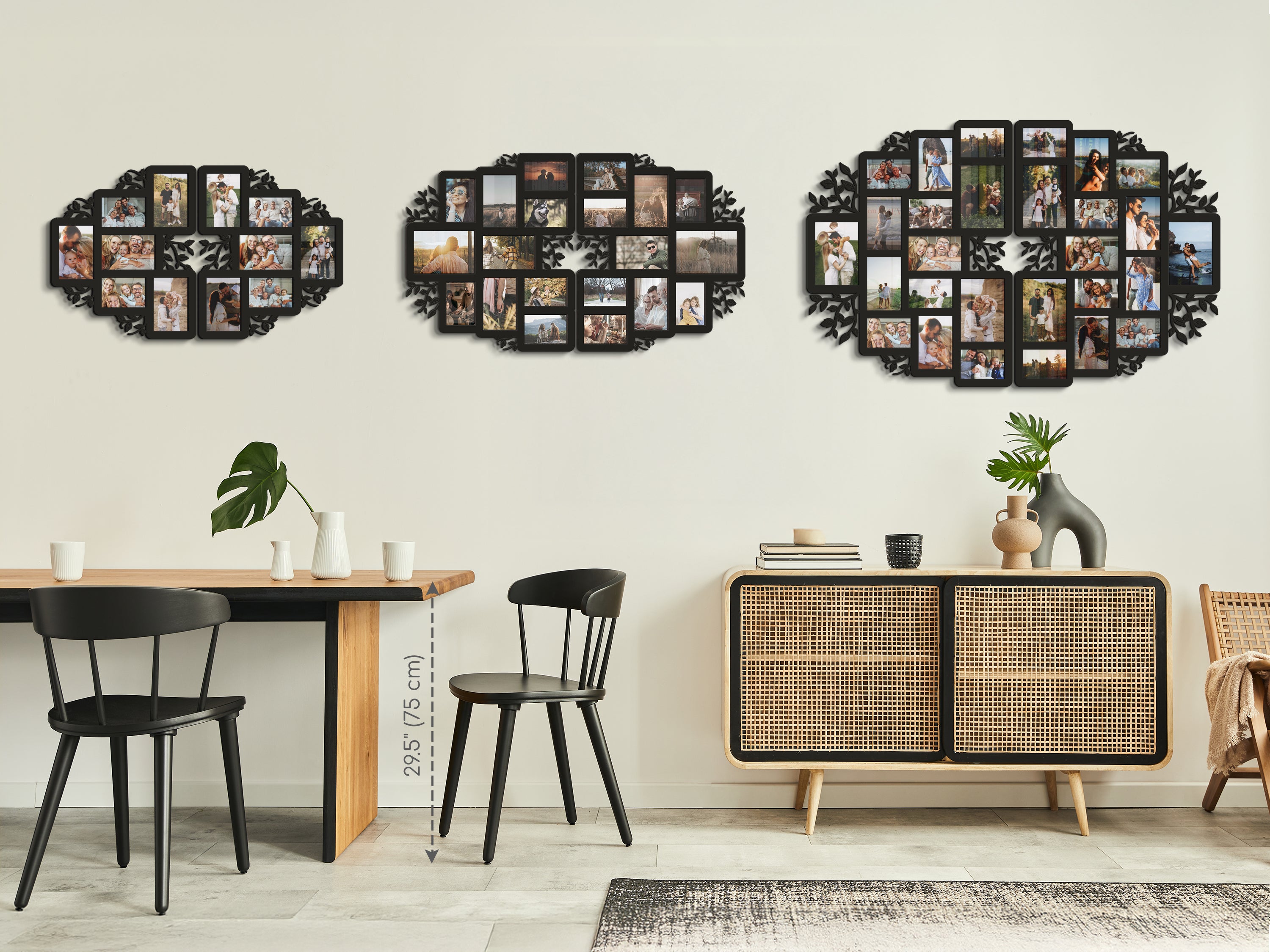 Geteilte Bildcollage | Familienstammbaum-Wandkunst | Galerie mit benutzerdefinierten Bilderrahmen