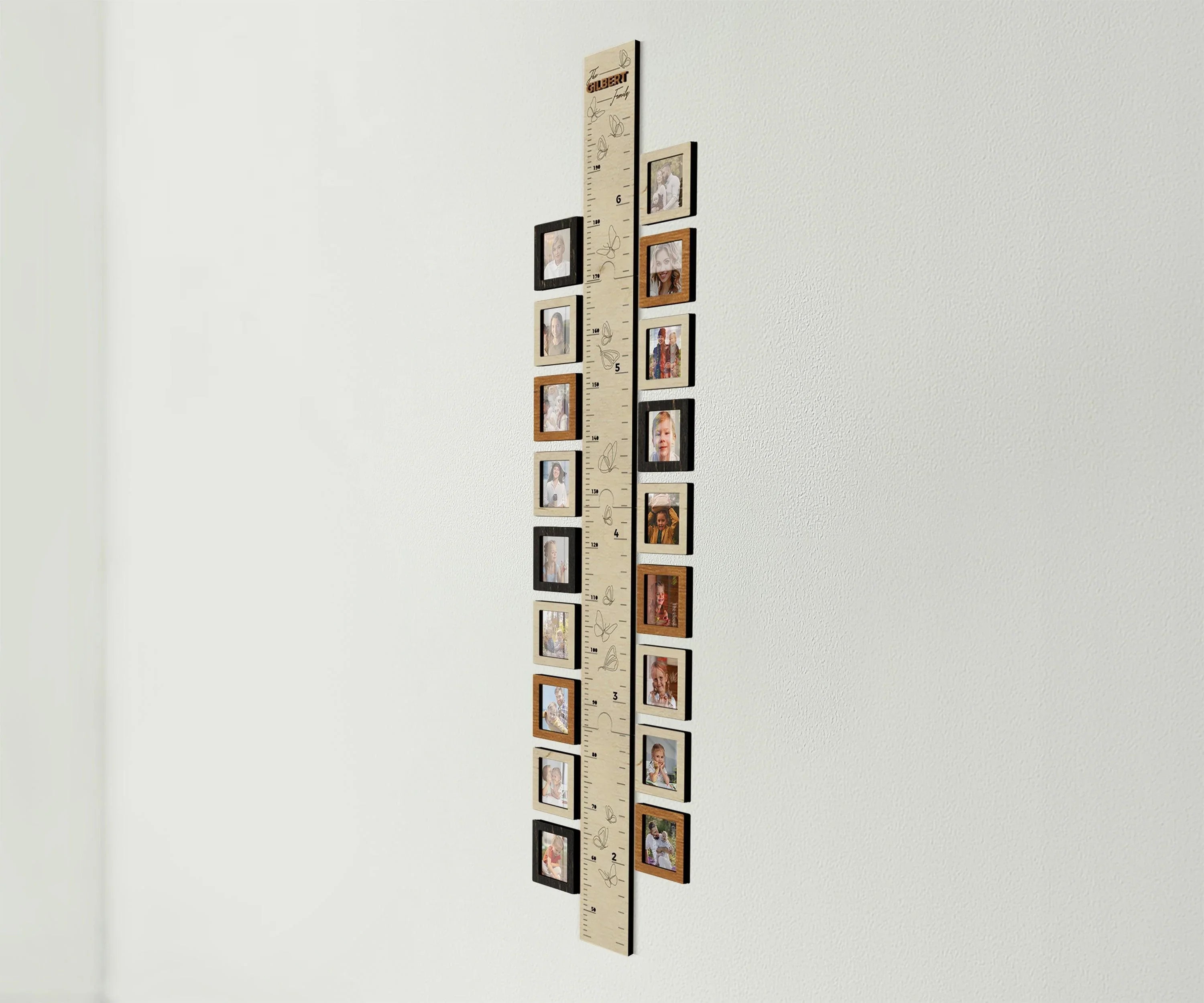 Personalized wooden kids growth ruler | Custom engraved height chart - The Frame Depot