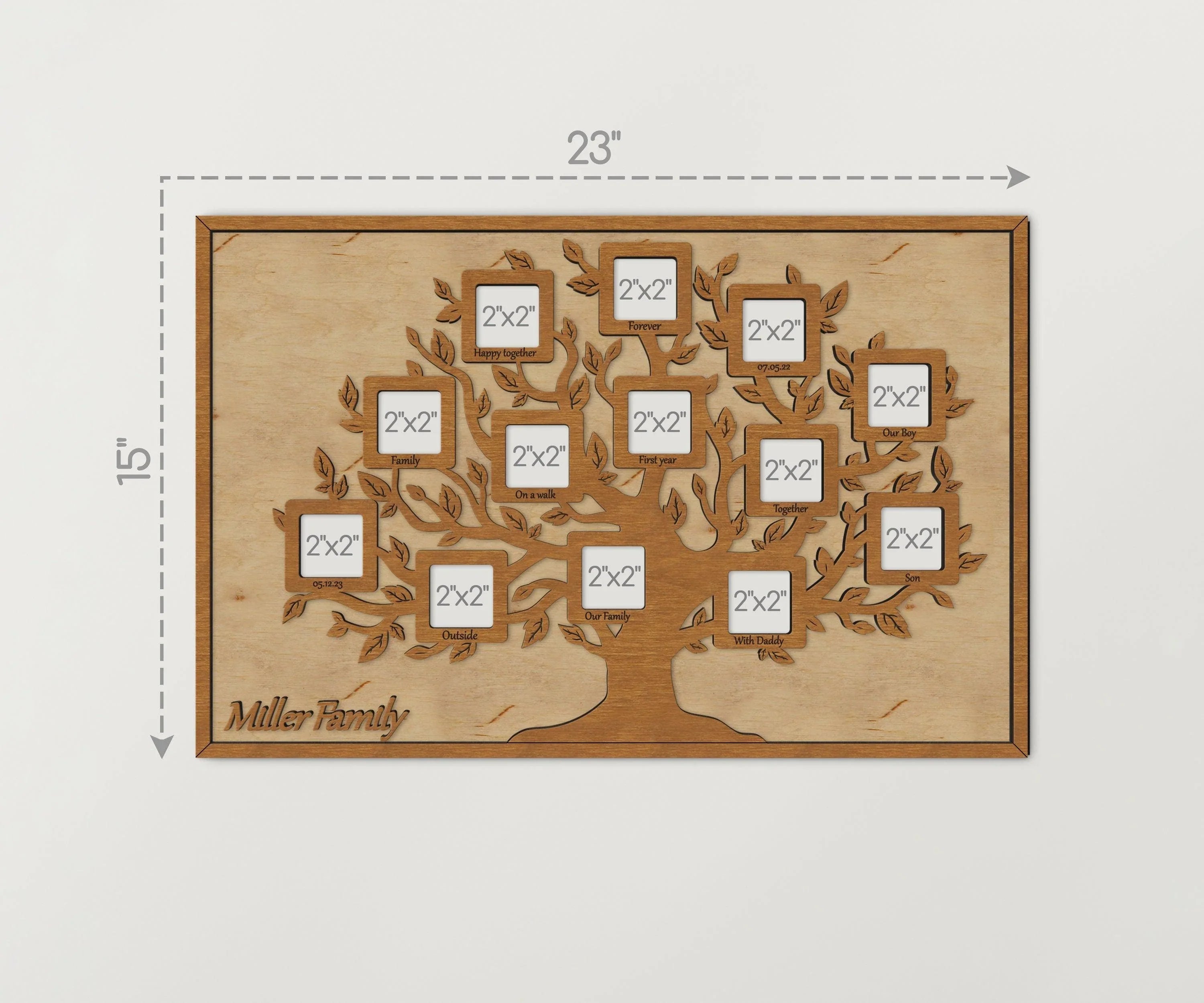 Personalized Family Tree Collage - Customizable Photo Frames & Text - The Frame Depot