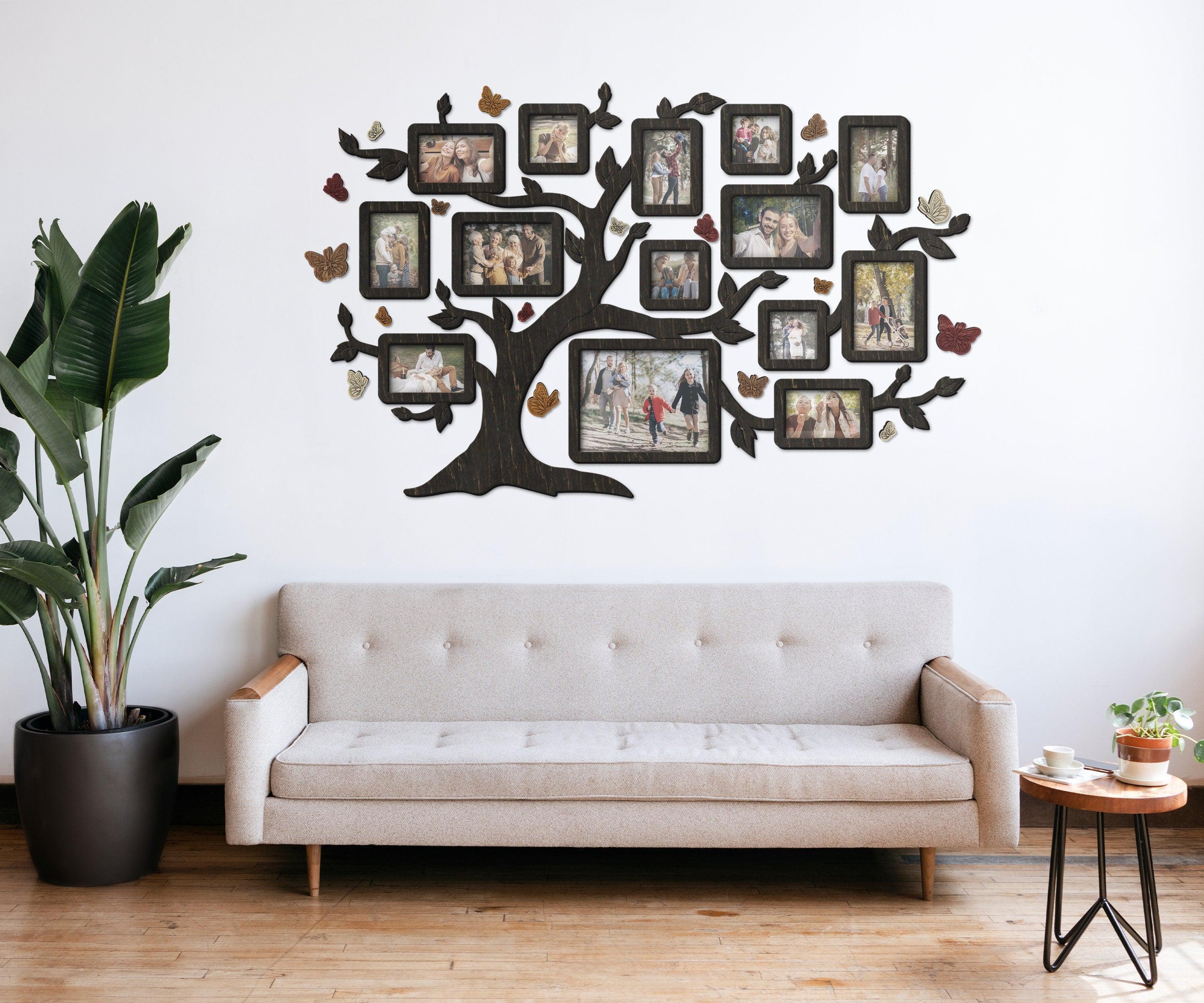 Personalized Family Tree with Butterfly | Photo Frame Collage - The Frame Depot