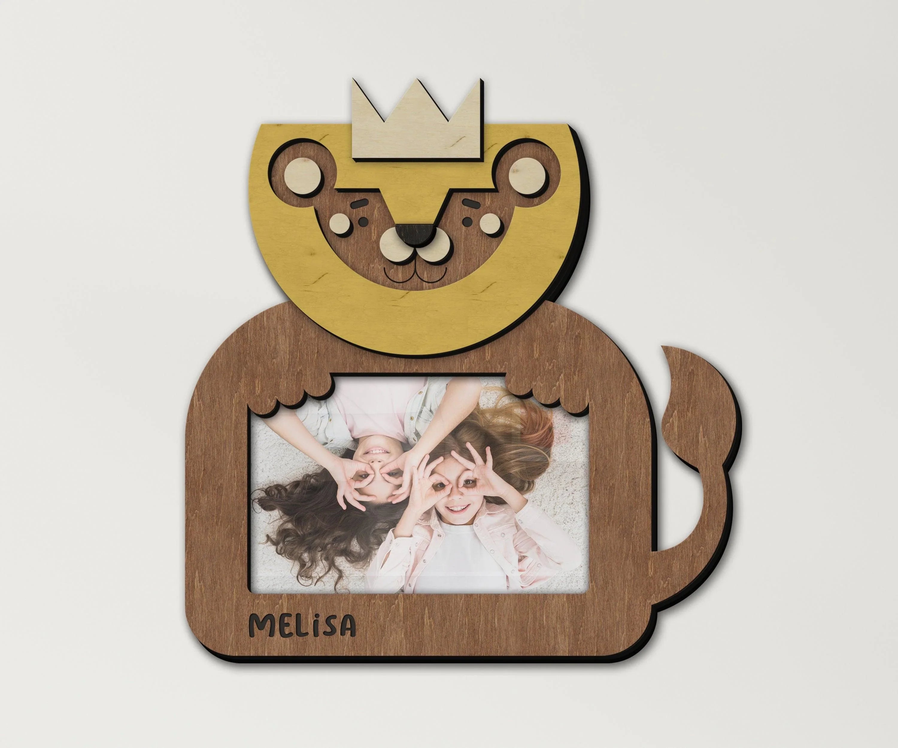 Personalized Lion Picture Frame | Engraved Baby Name - The Frame Depot