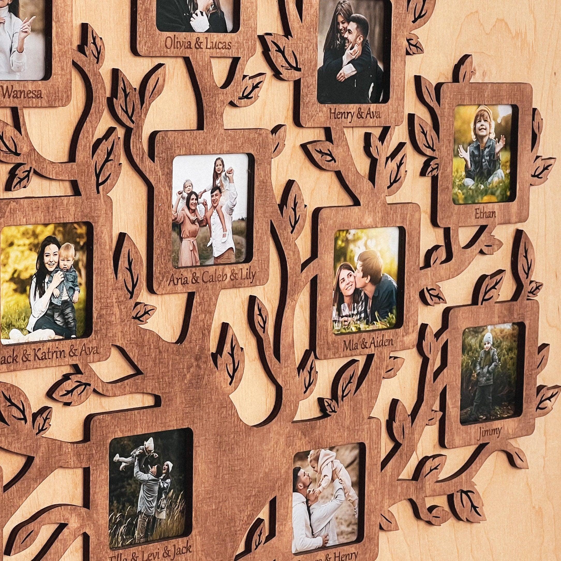 Personalized Family Tree Collage - Customizable Photo Frames & Text - The Frame Depot