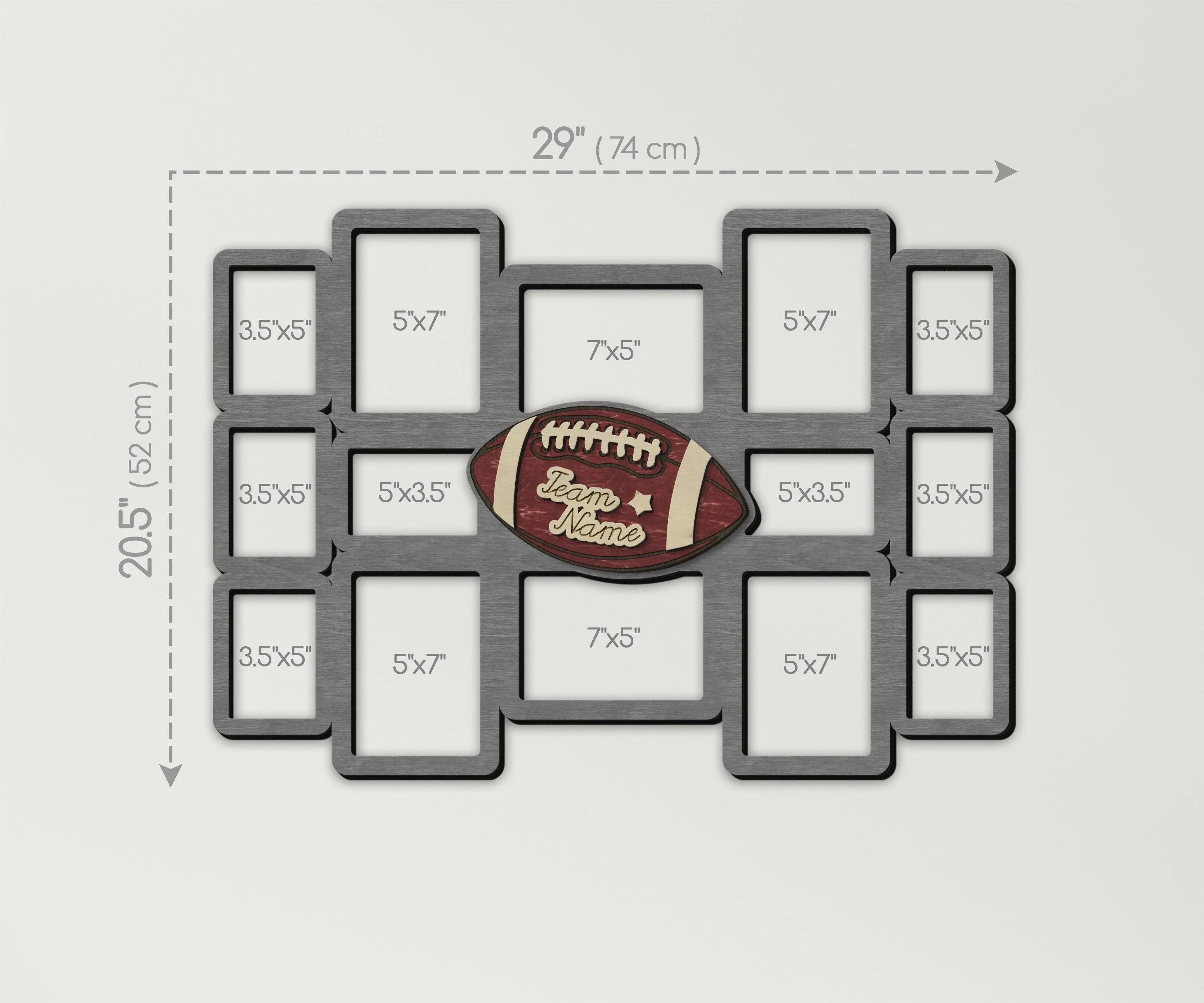 American football picture collage | Highschool sport team display | Boys room - The Frame Depot