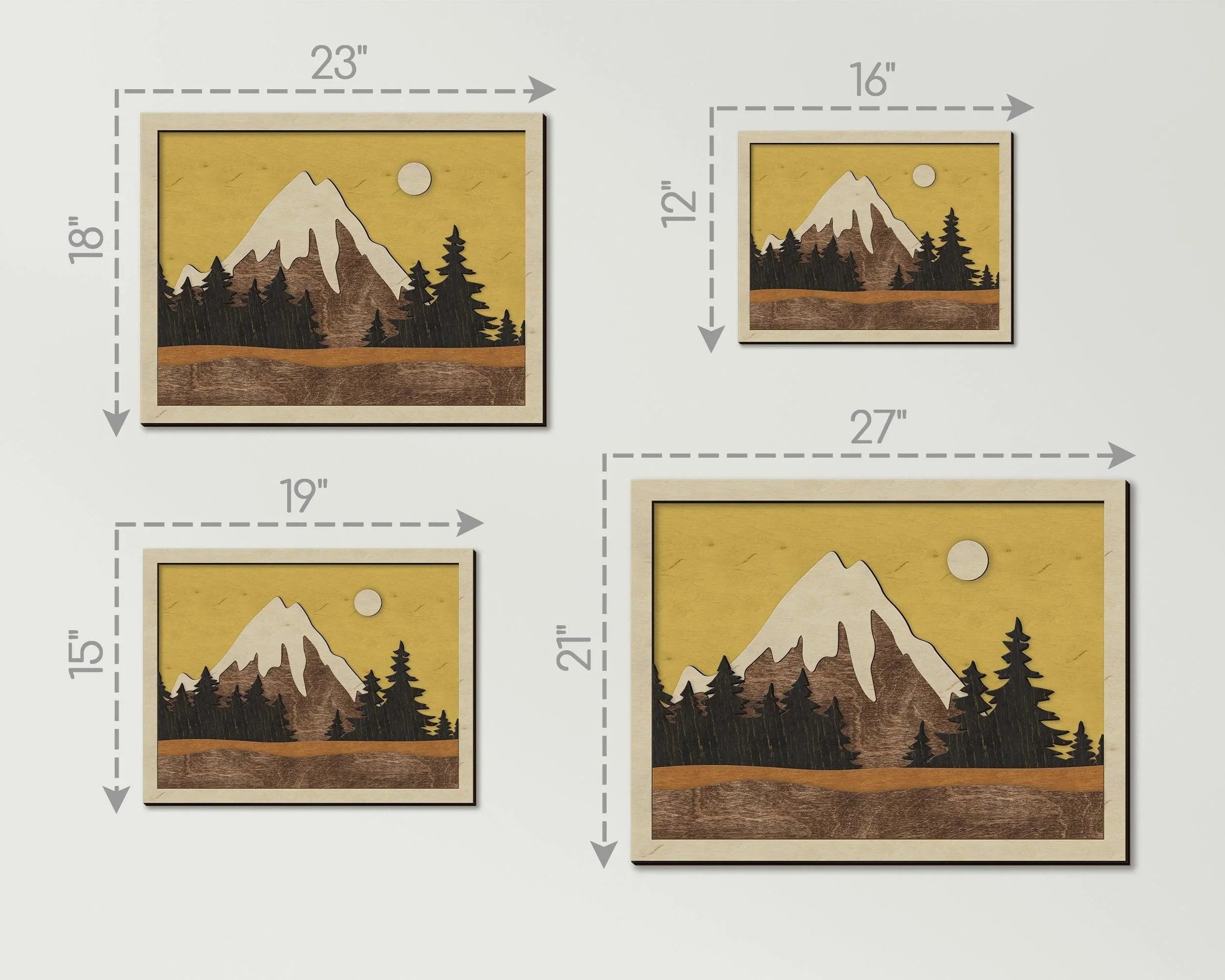 3D Sunrise Wall Art | Wooden Decor for Living Room - The Frame Depot
