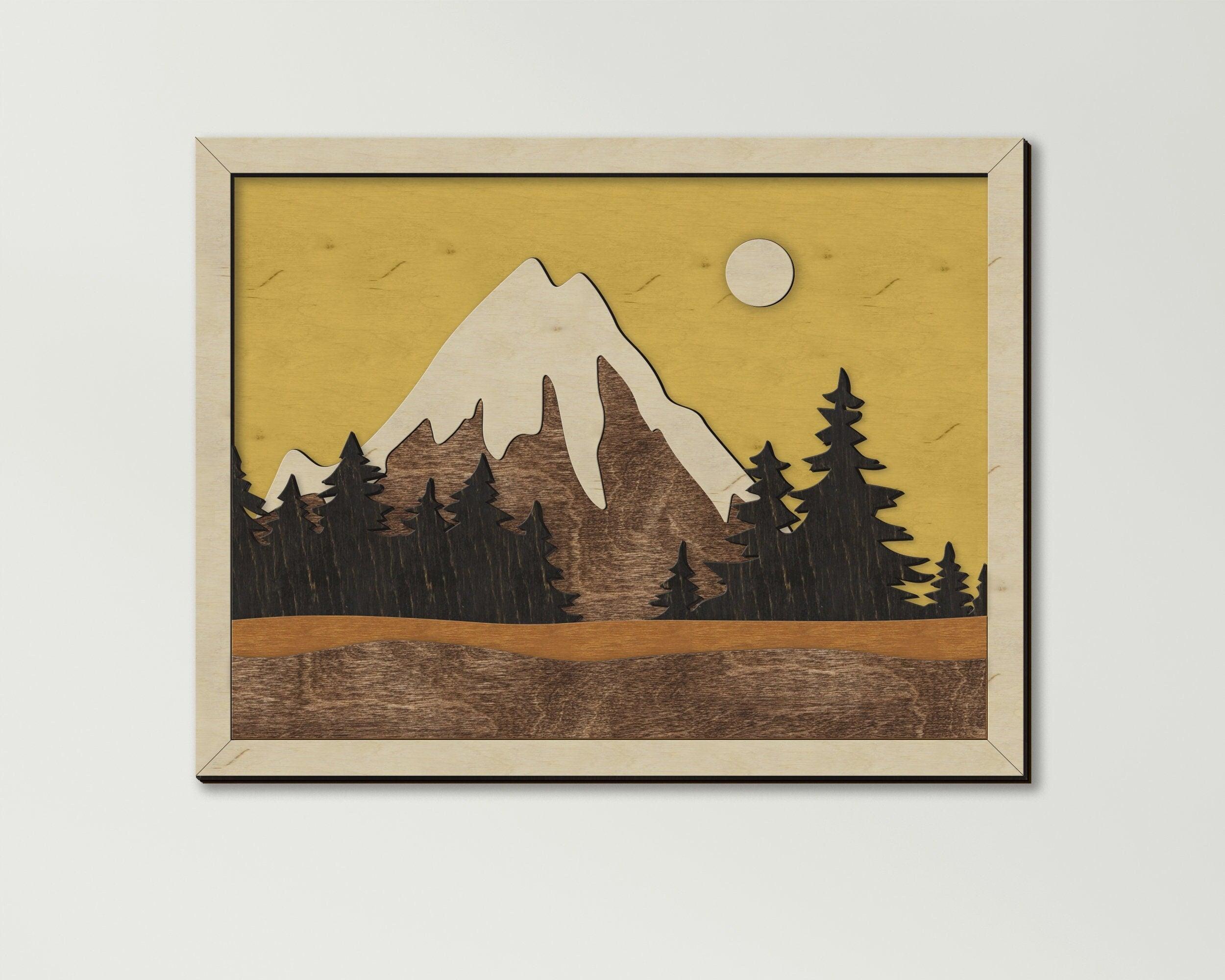3D Sunrise Wall Art | Wooden Decor for Living Room - The Frame Depot