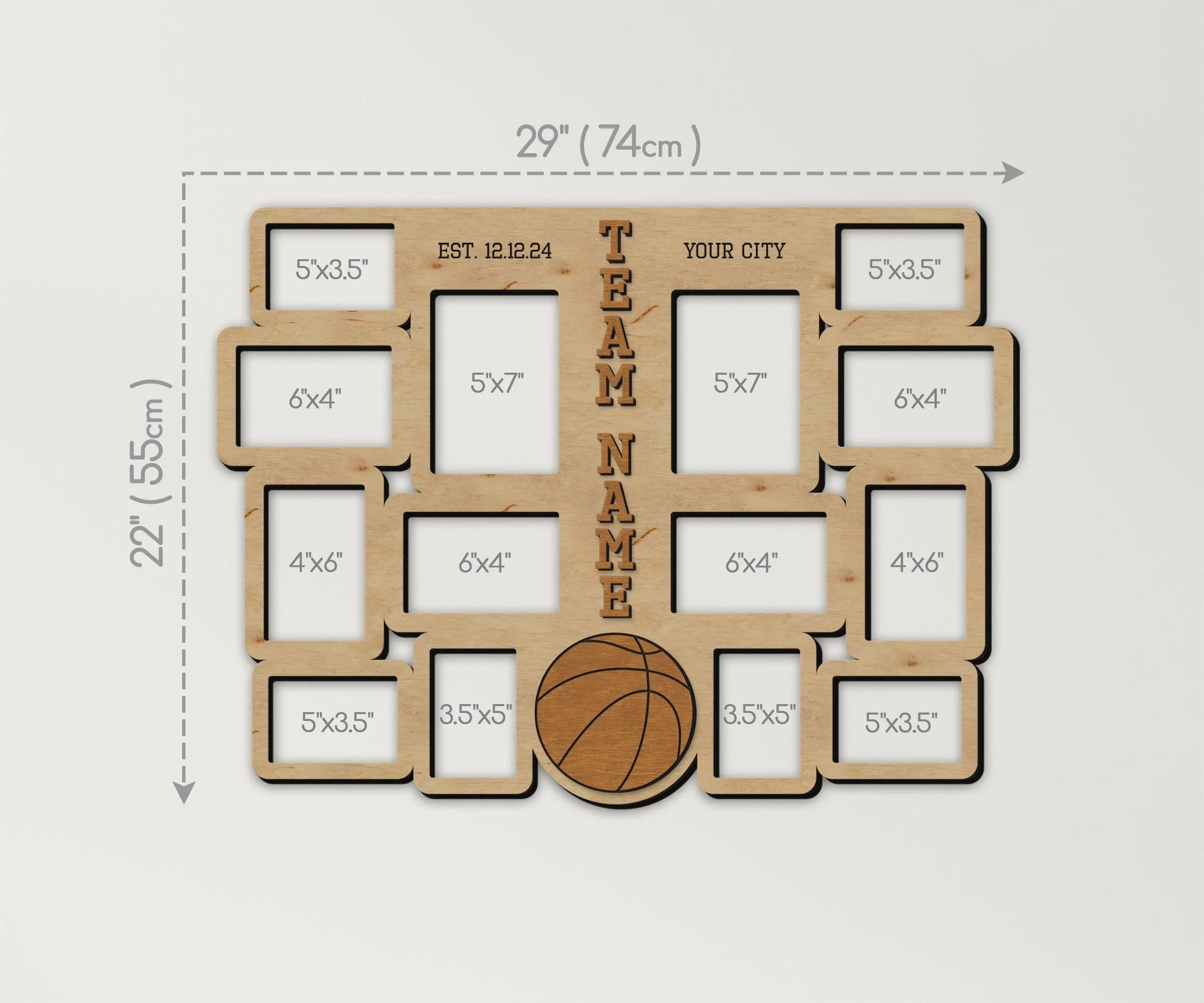 Basketball picture collage | Highschool sport team display | Boys room - The Frame Depot