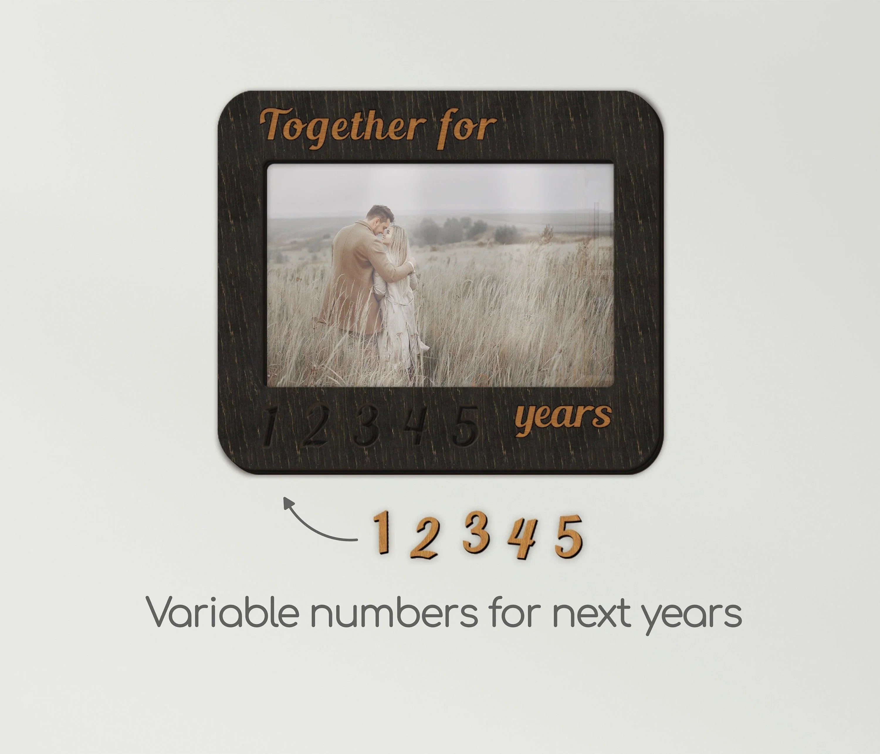Couple Milestone Photo Frame | Together for 5 years - The Frame Depot