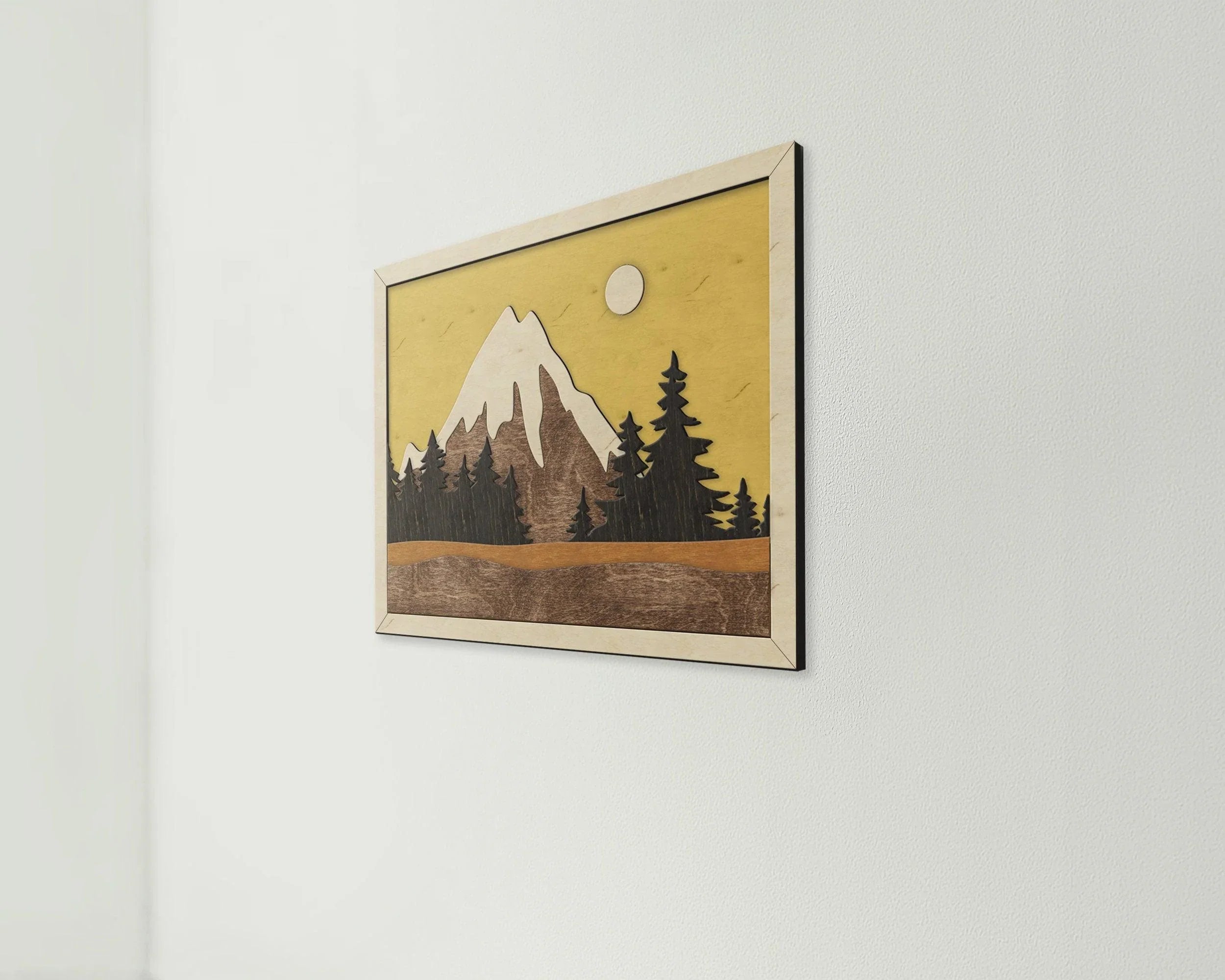 3D Sunrise Wall Art | Wooden Decor for Living Room - The Frame Depot