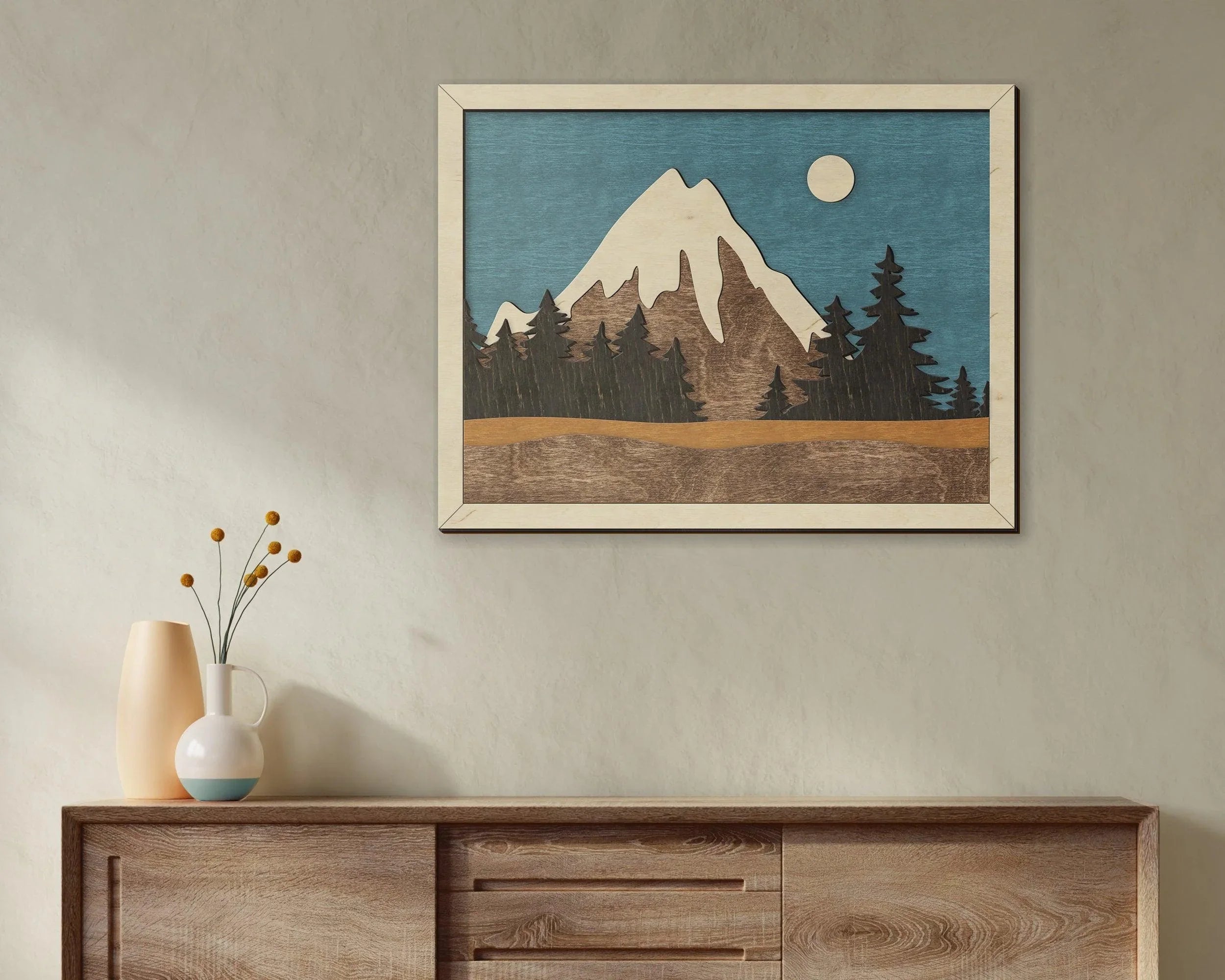 3D Sunrise Wall Art | Wooden Decor for Living Room - The Frame Depot