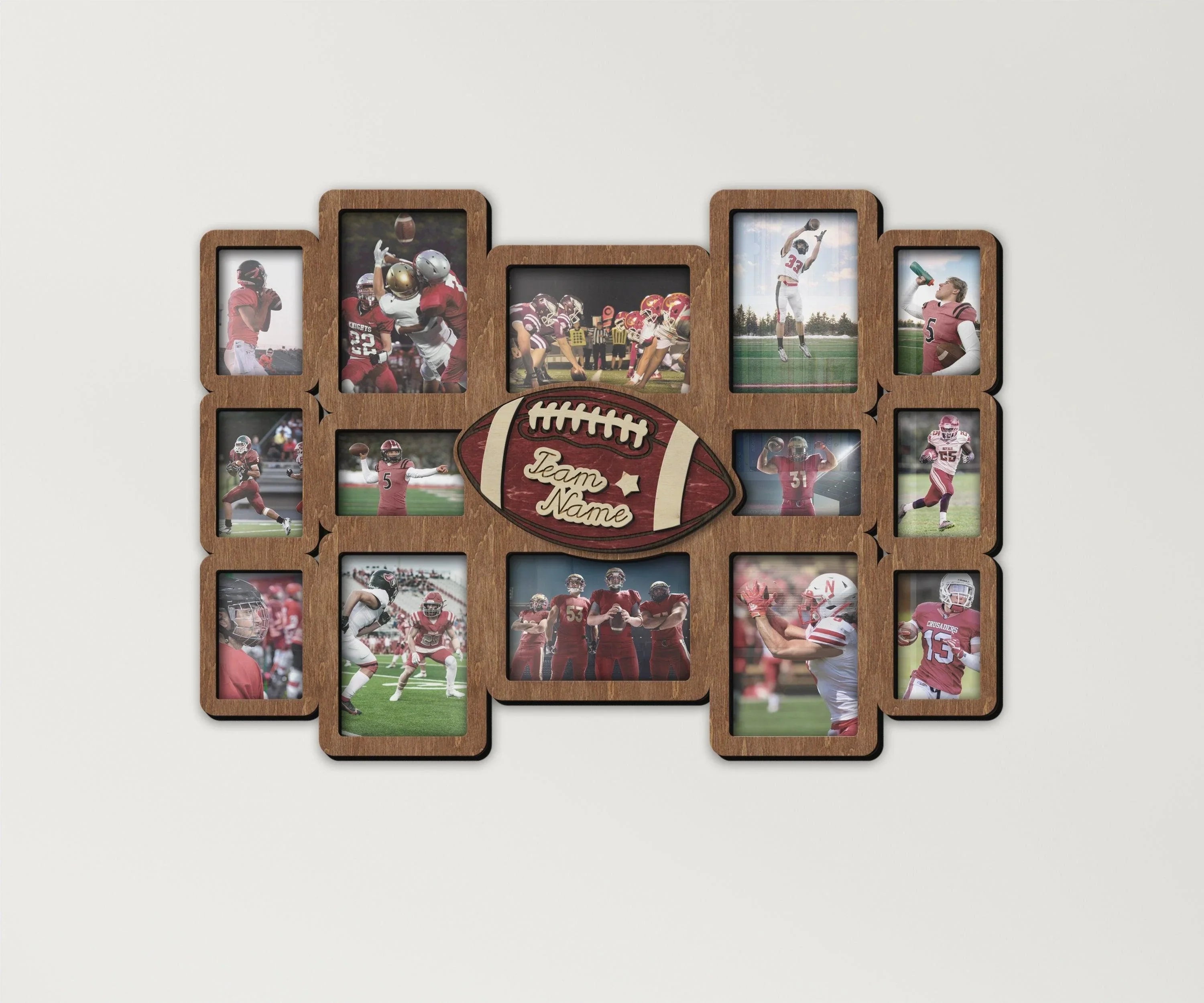 American football picture collage | Highschool sport team display | Boys room - The Frame Depot