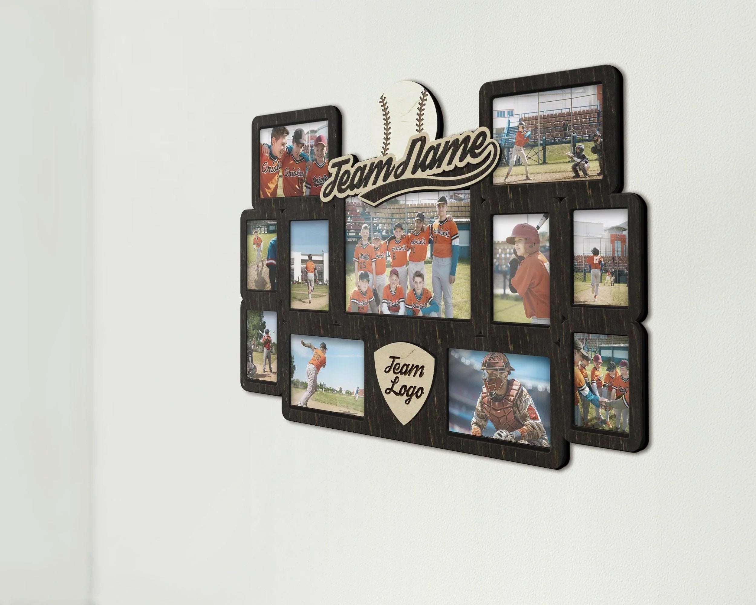 Baseball picture collage | Highschool sport team display | Boys room - The Frame Depot
