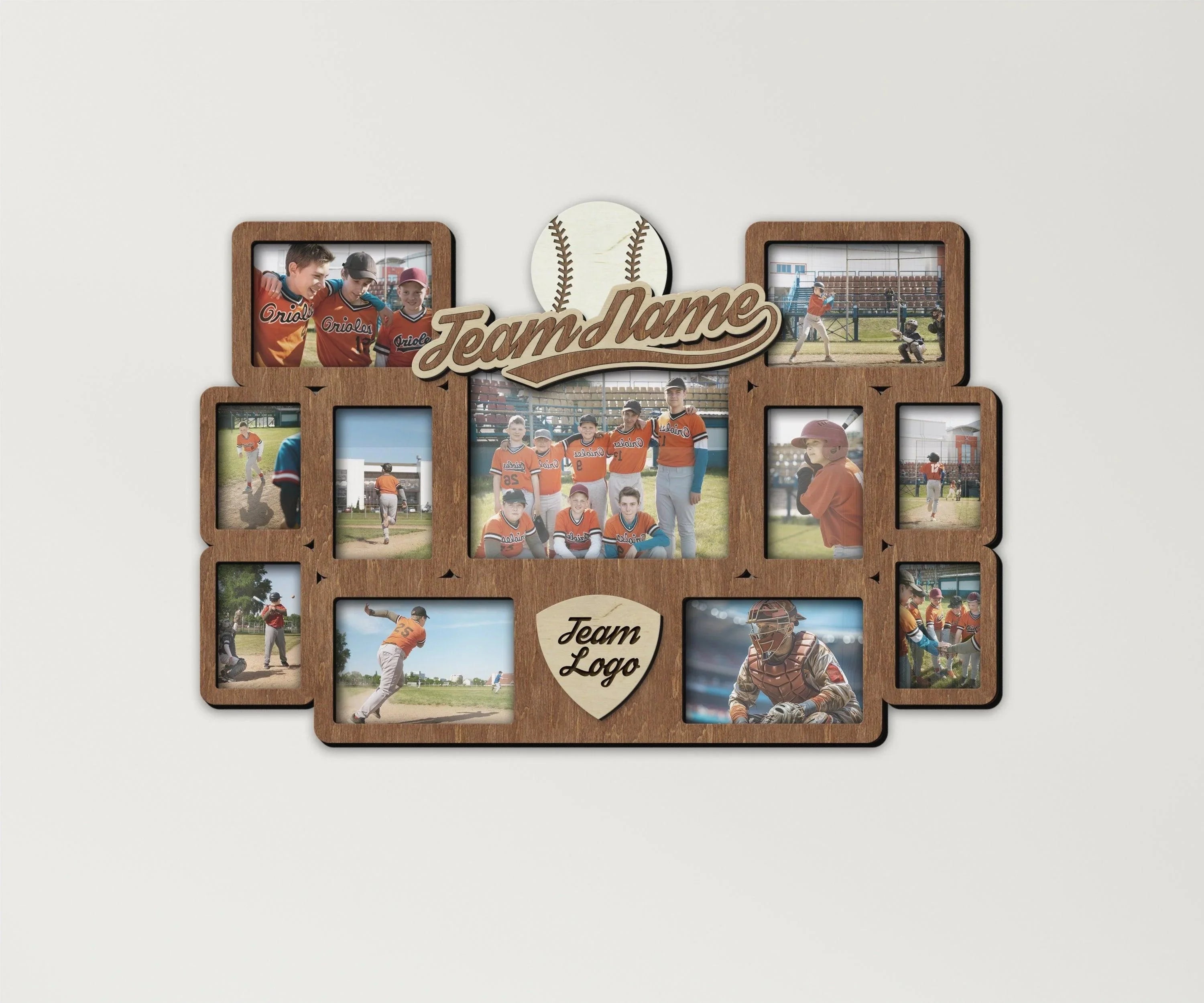 Baseball picture collage | Highschool sport team display | Boys room - The Frame Depot