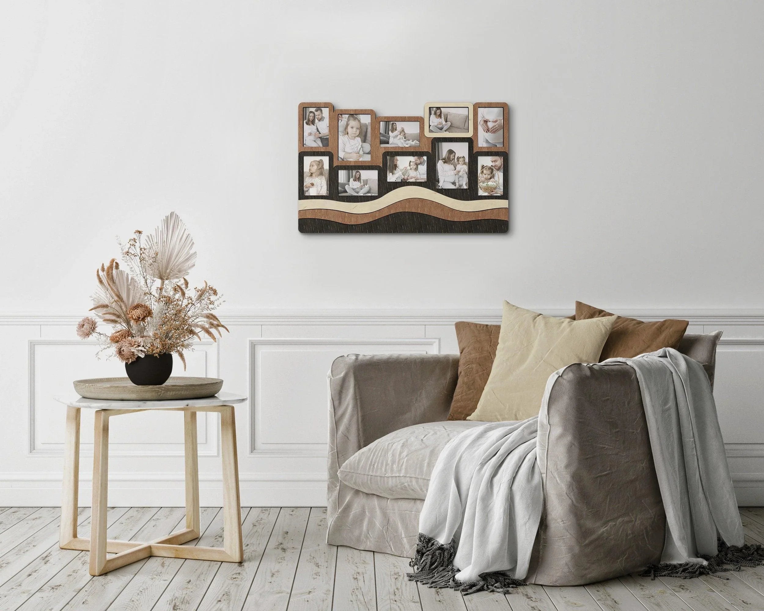 Custom Wave Photo Collage - The Frame Depot