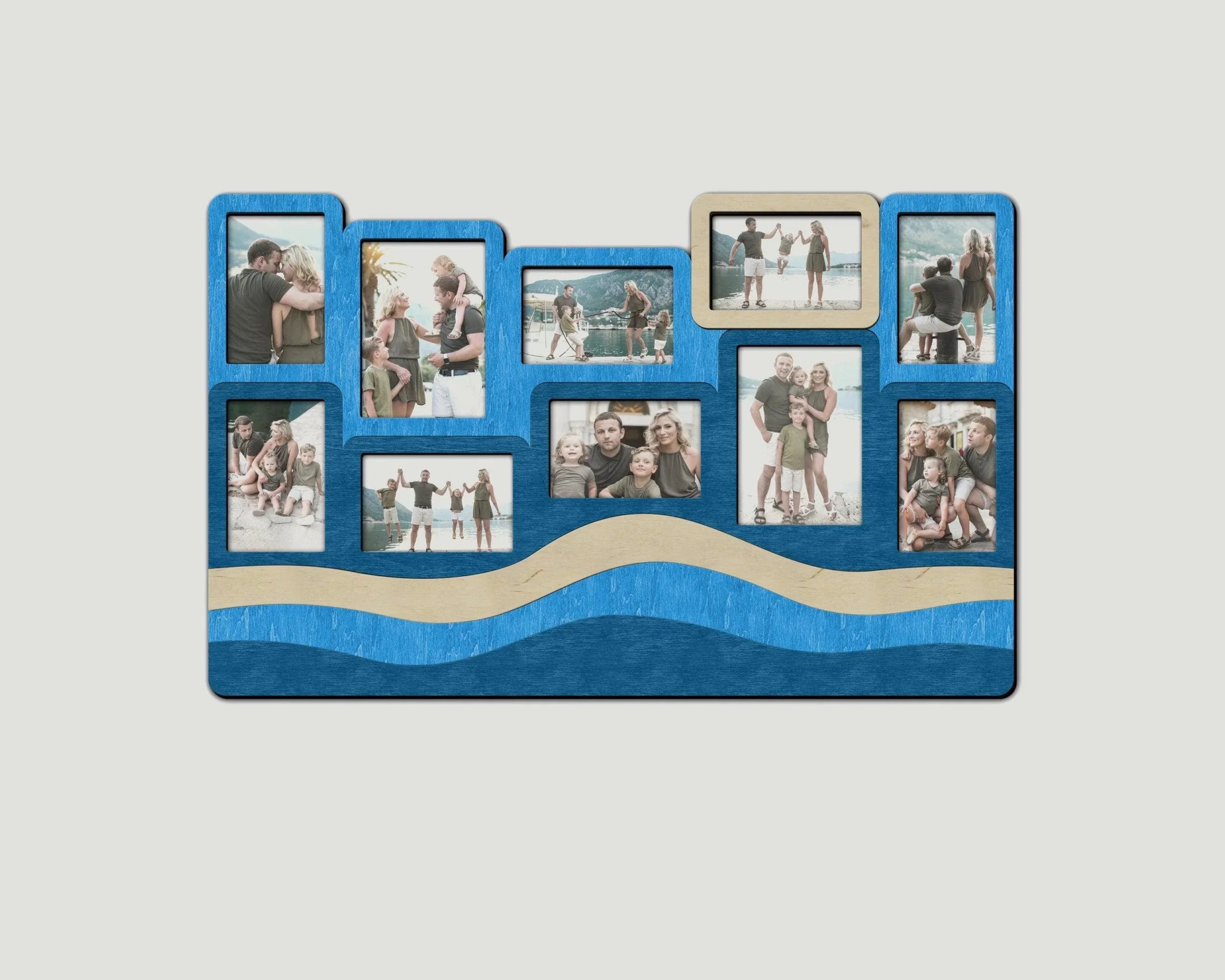 Custom Wave Photo Collage - The Frame Depot