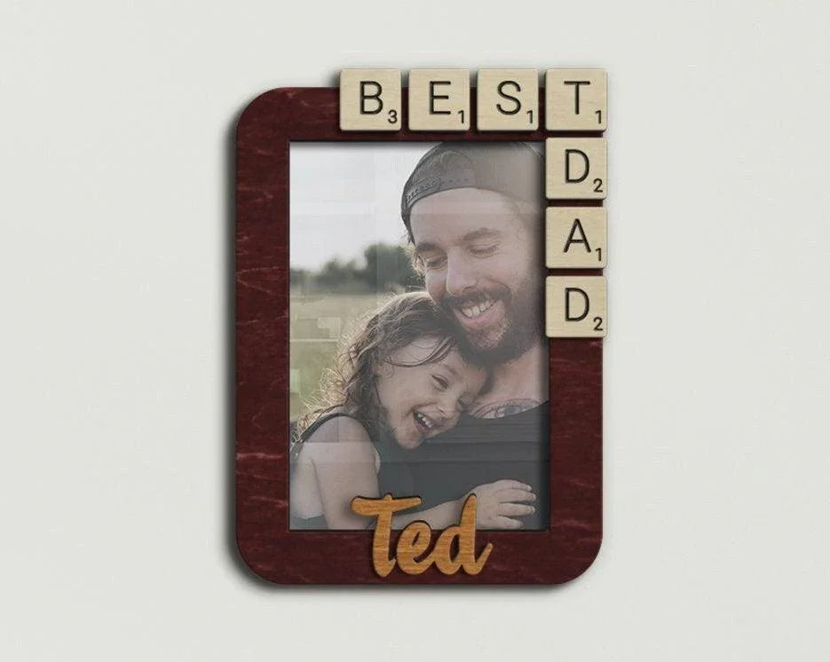 Engraved Photo Frame for Best Fad | Personalized Father Picture Frame - The Frame Depot