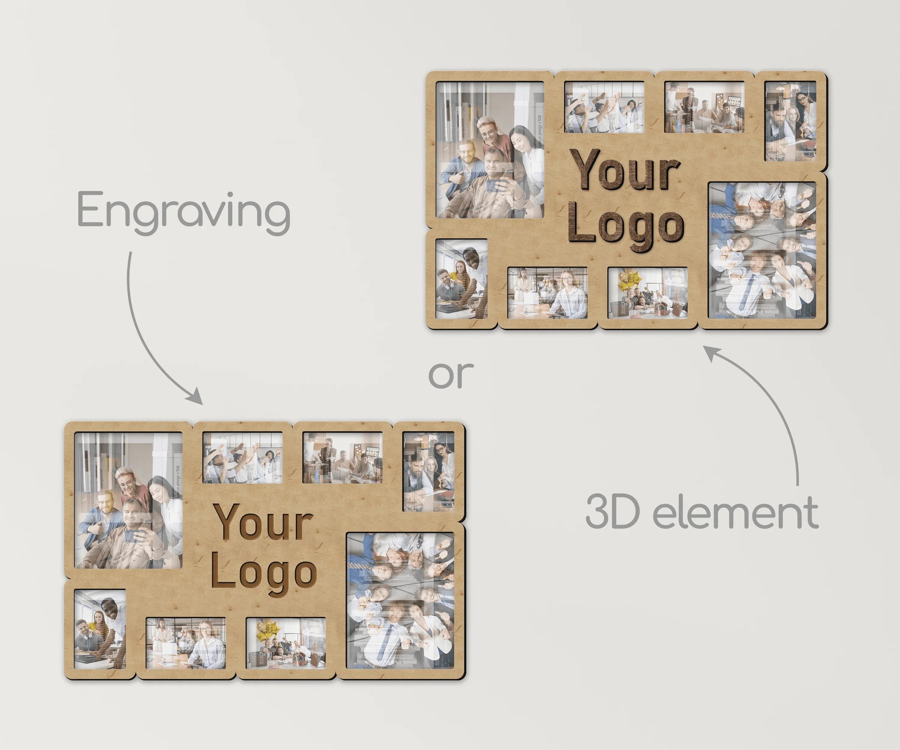 Business Logo Picture Frame | Personalized office wall collage - The Frame Depot