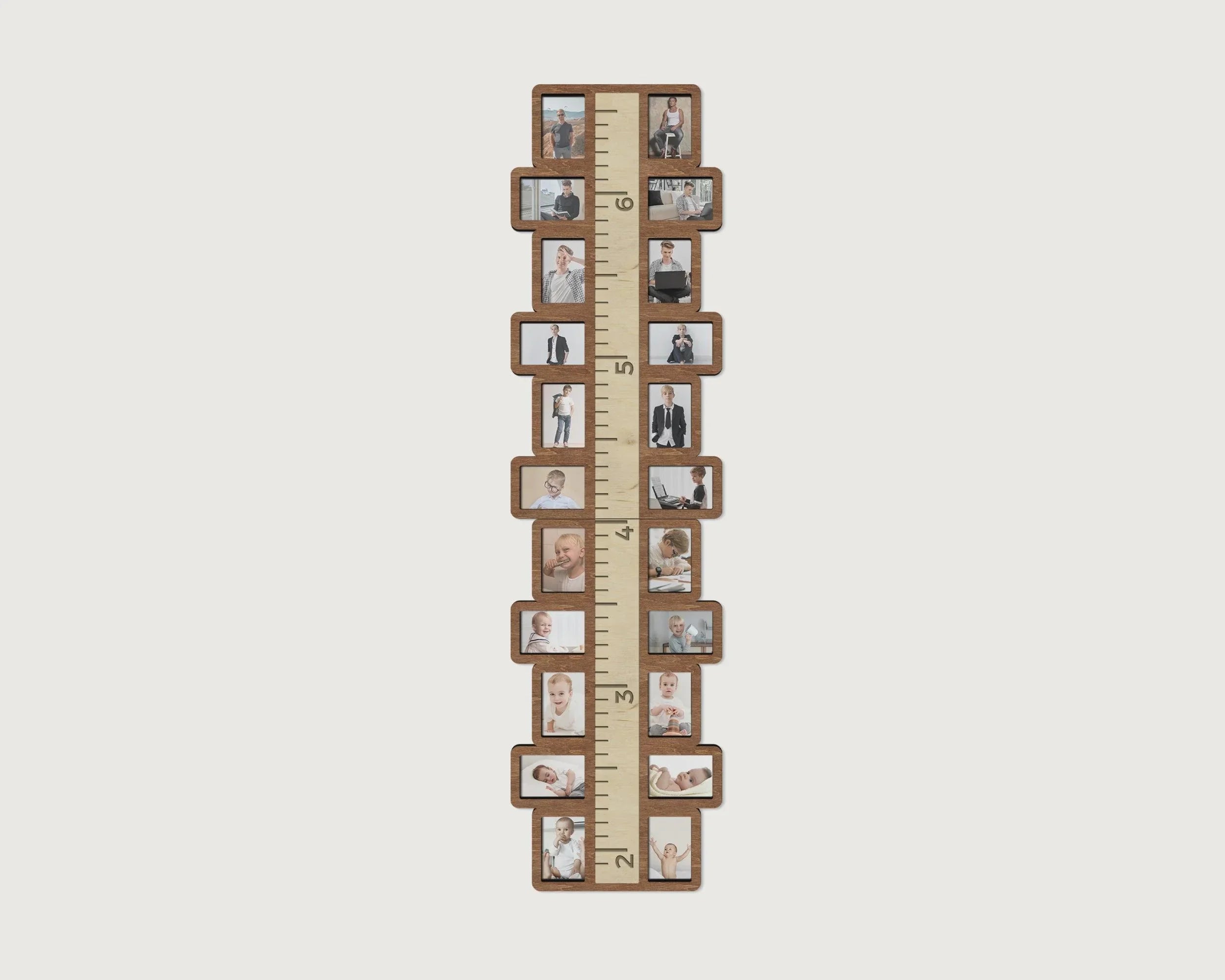 Growth chart for Kids | Height Ruler with Picture Collage - The Frame Depot