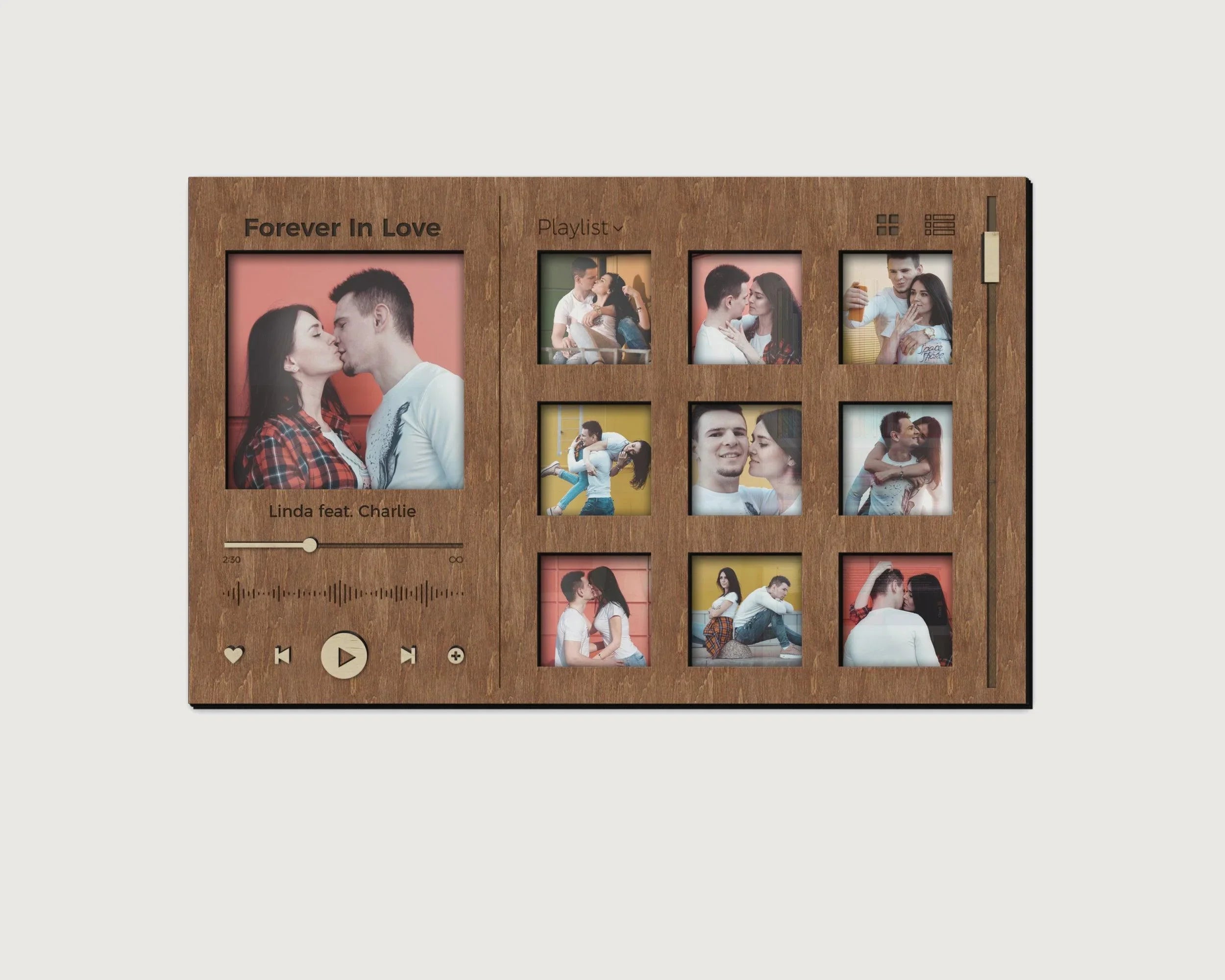 Music Plaque Collage | Custom Couple Photo Frame - The Frame Depot