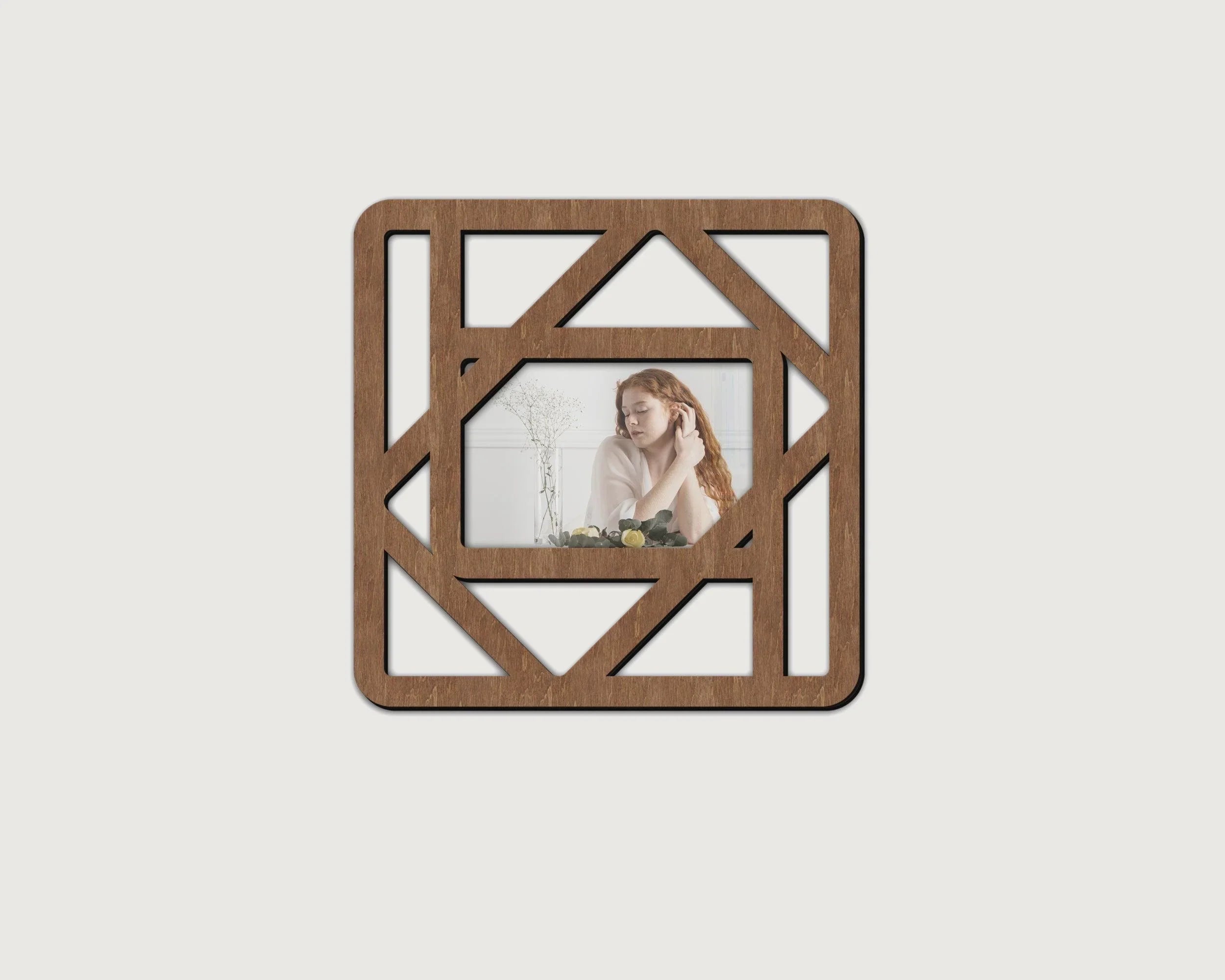 Geometric Wooden Picture Frame | Square Mini Frame - The Frame Depot
