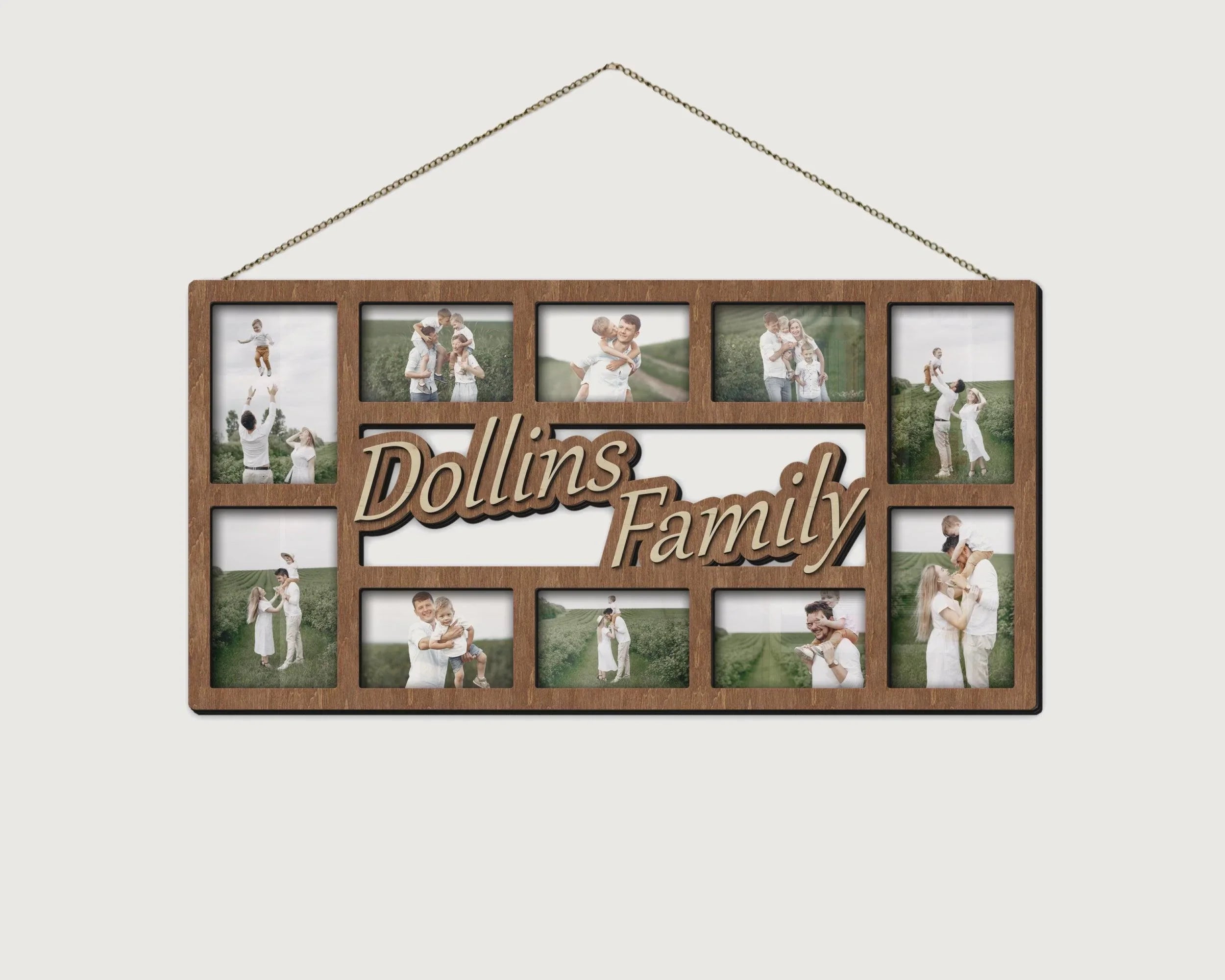 Family Photo Frame Collage | Family Name Sign - The Frame Depot
