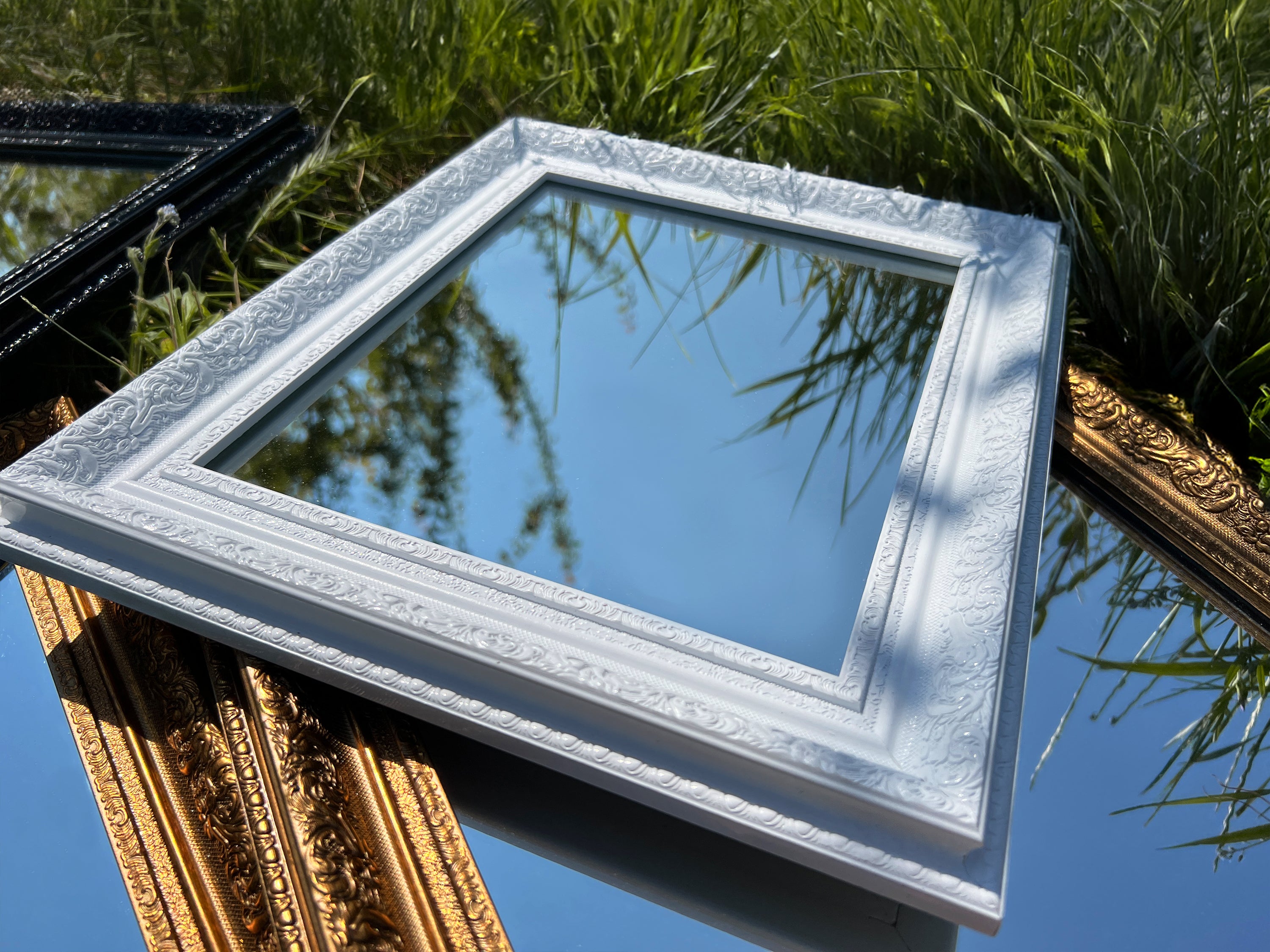 Ornate Gold Framed Mirror | Vintage Bathroom Wall Mirror, Farmhouse Decor