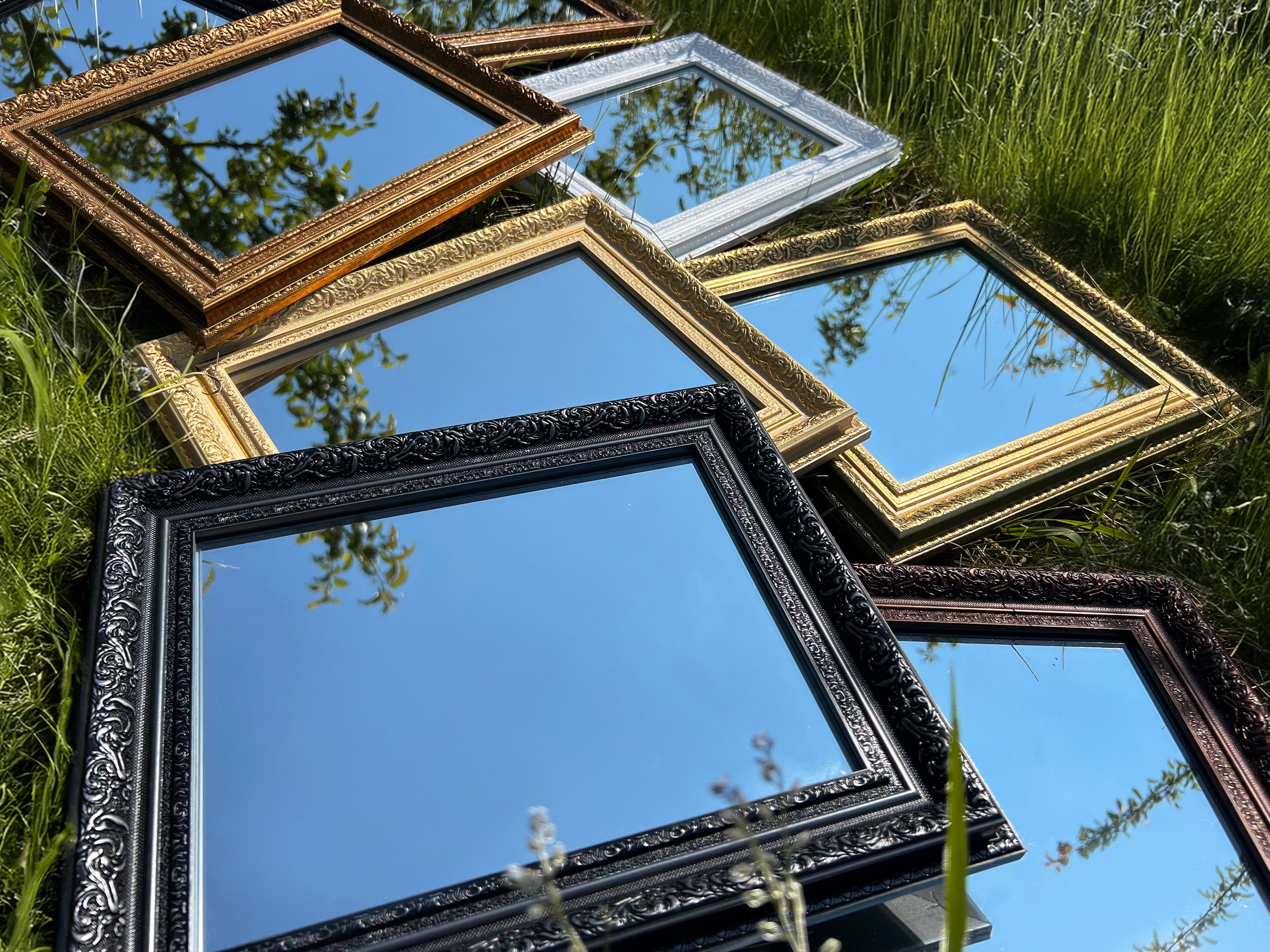 Ornate Gold Framed Mirror | Vintage Bathroom Wall Mirror, Farmhouse Decor