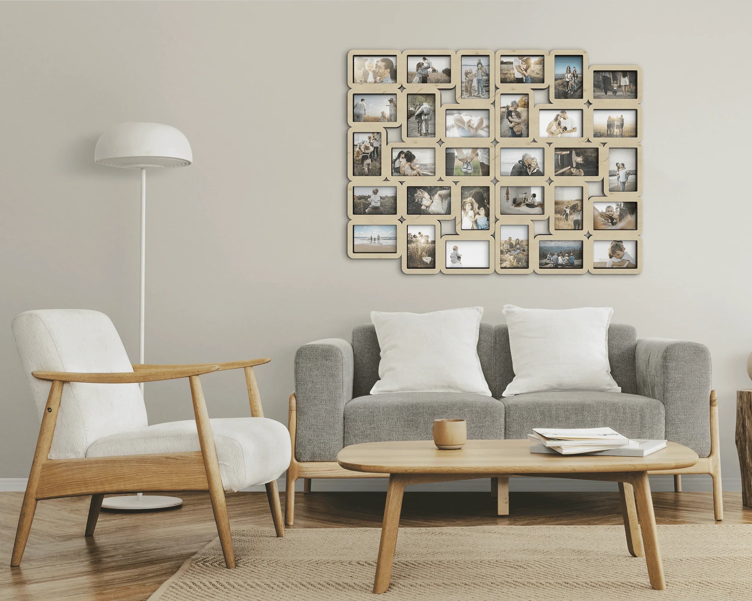 30 Piece Picture Frame Collage | Large wall photo gallery | Family photo frame - The Frame Depot