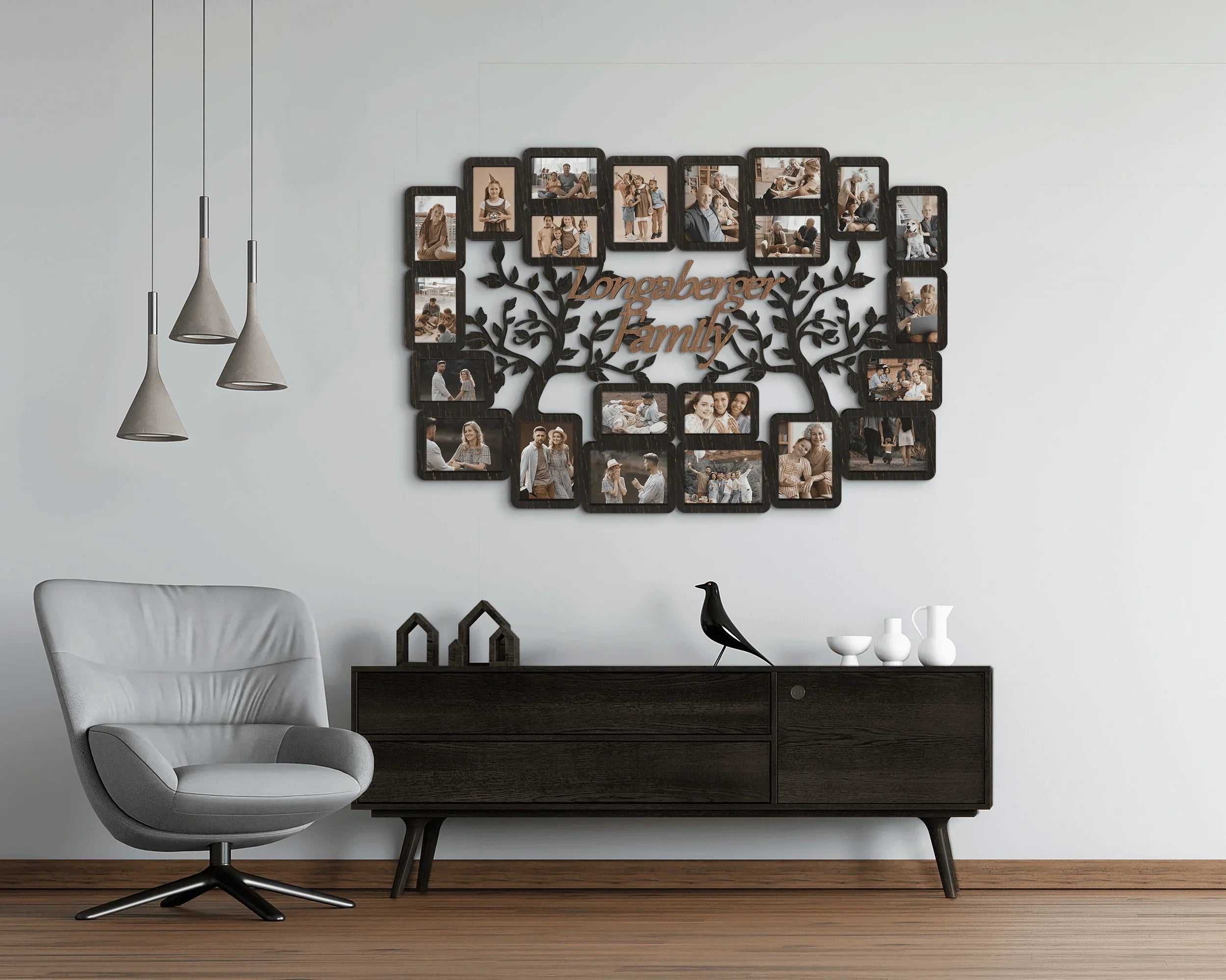 Personalized Family Tree Collage | Custom Large Photo Gallery Frames - The Frame Depot