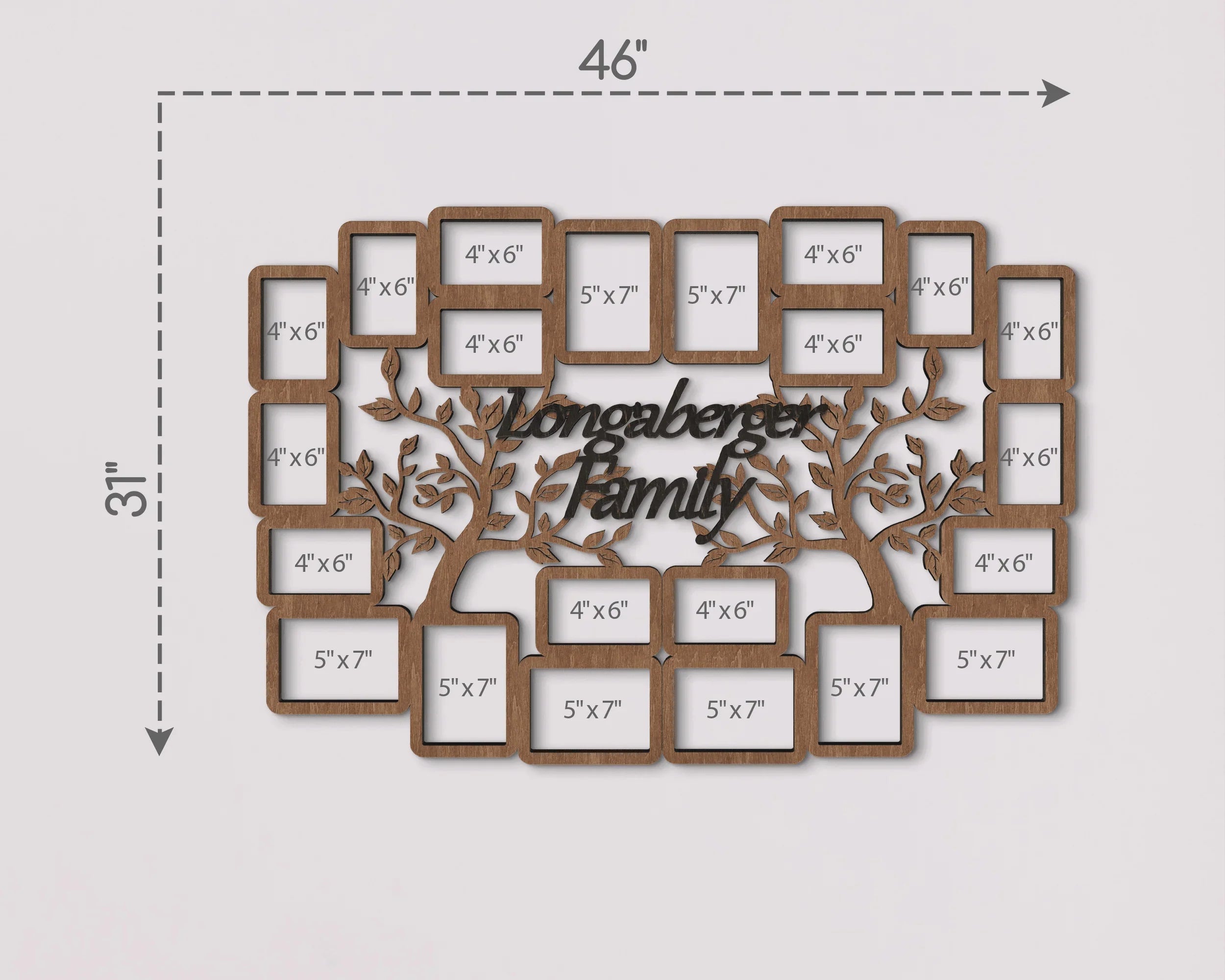 Personalized Family Tree Collage | Custom Large Photo Gallery Frames - The Frame Depot