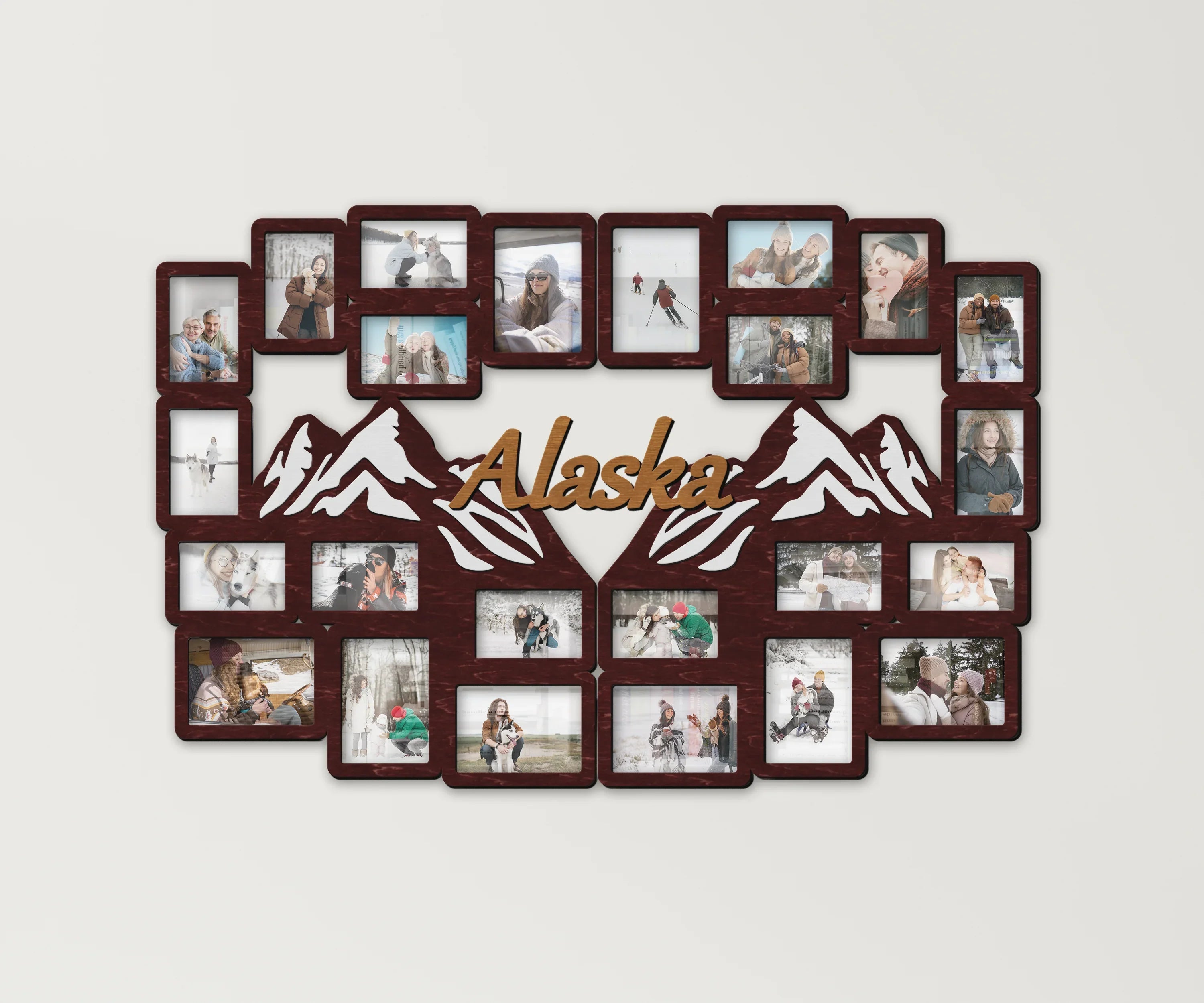 Personalized Mountain Photo Frame | Custom Picture Collage - The Frame Depot