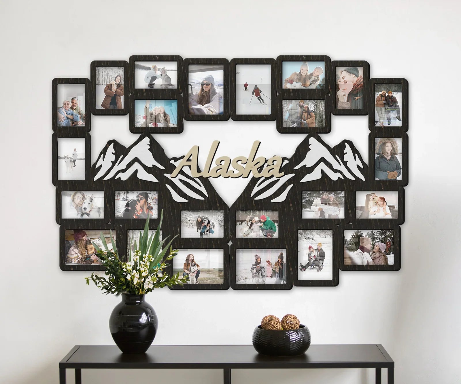 Personalized Mountain Photo Frame | Custom Picture Collage - The Frame Depot
