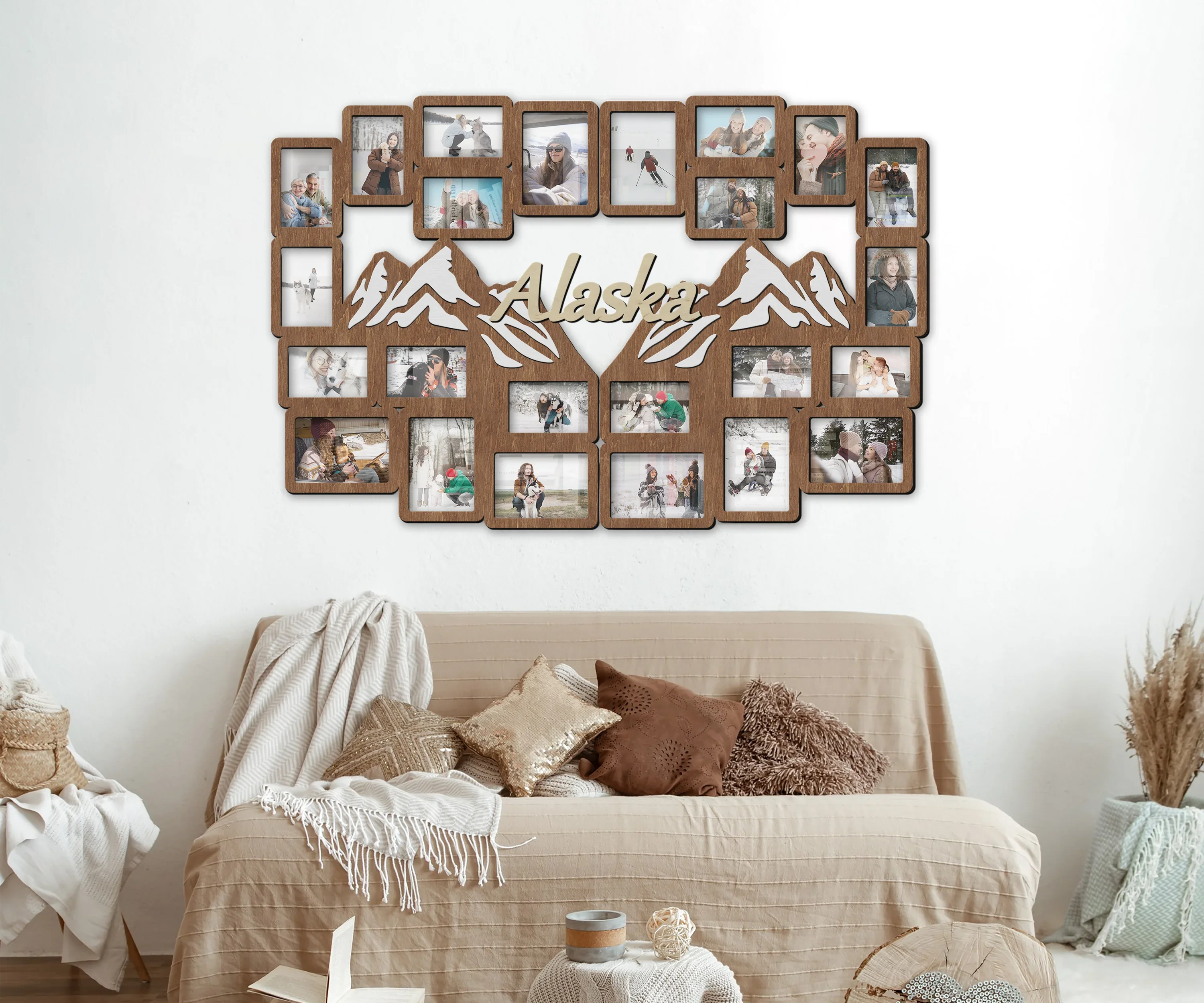 Personalized Mountain Photo Frame | Custom Picture Collage - The Frame Depot