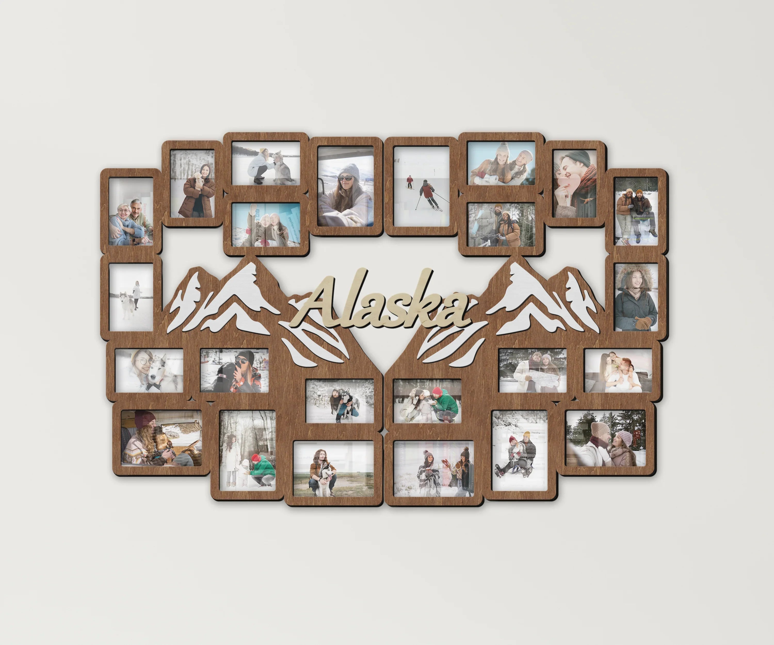 Personalized Mountain Photo Frame | Custom Picture Collage - The Frame Depot