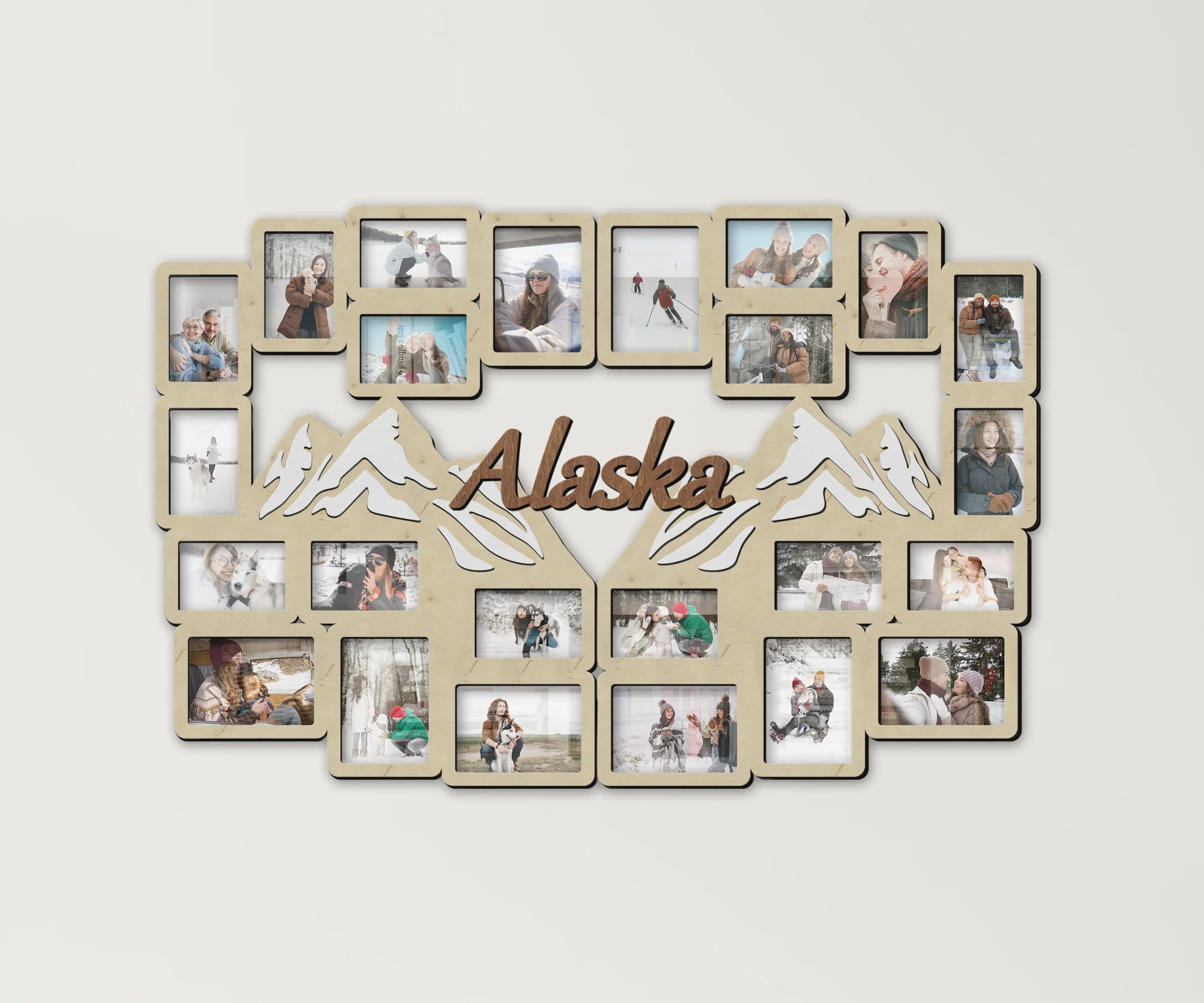 Personalized Mountain Photo Frame | Custom Picture Collage - The Frame Depot