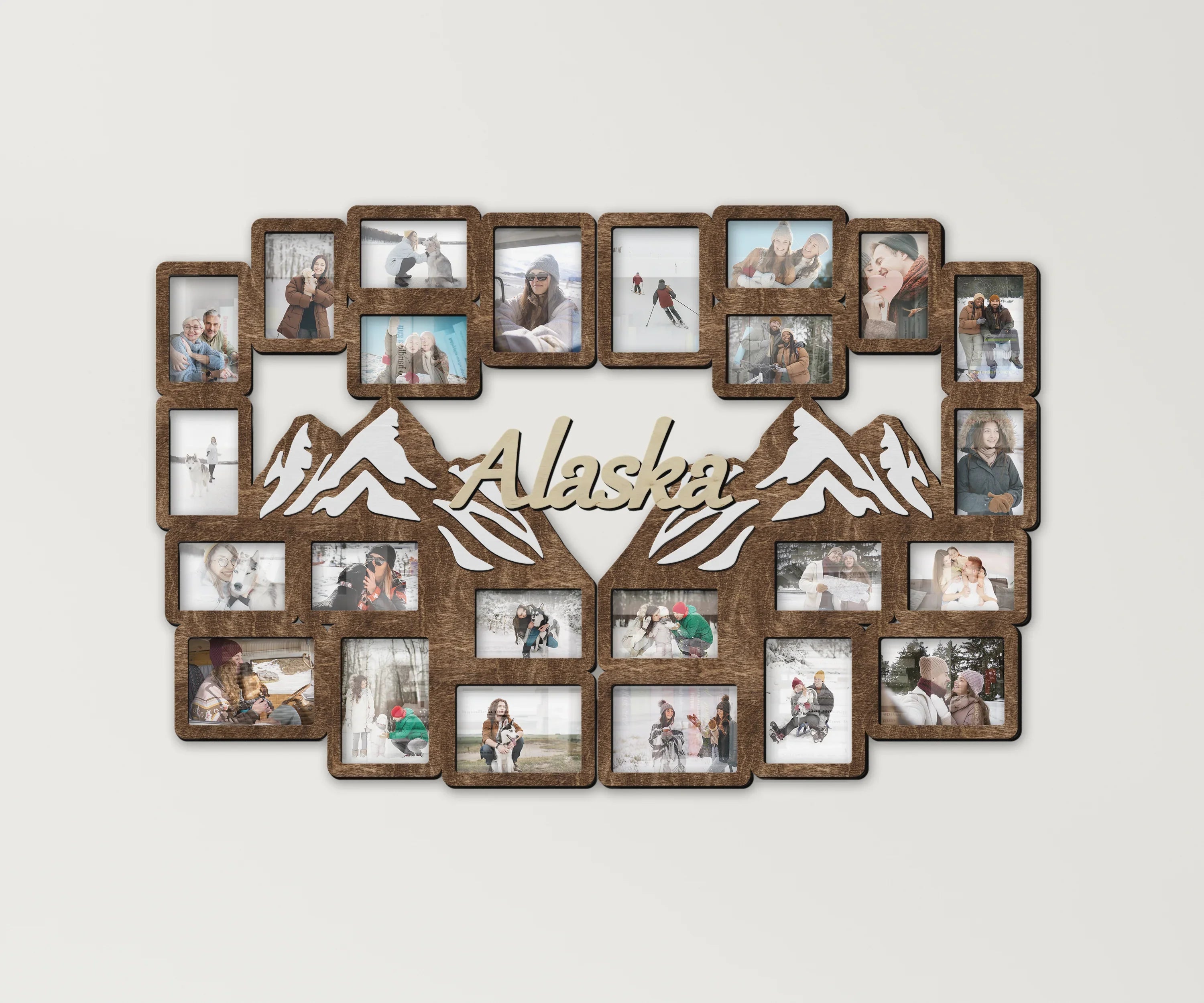 Personalized Mountain Photo Frame | Custom Picture Collage - The Frame Depot