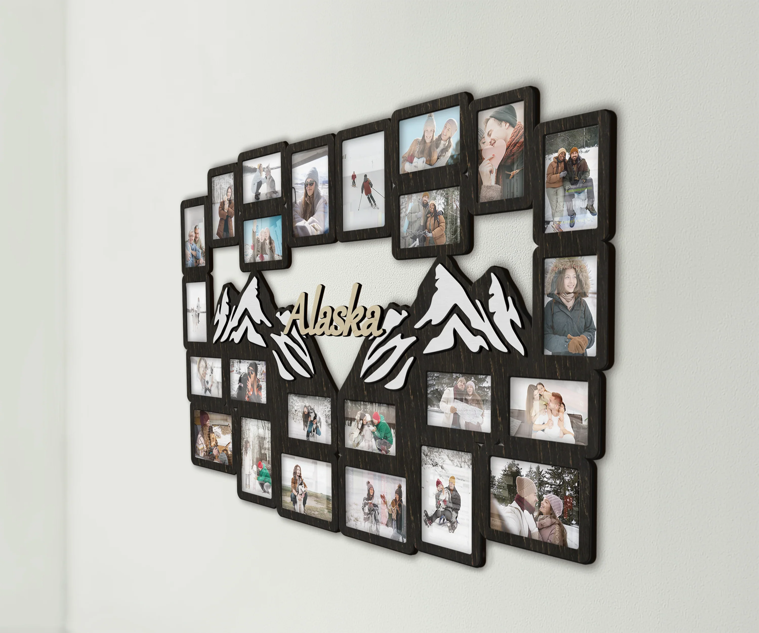 Personalized Mountain Photo Frame | Custom Picture Collage - The Frame Depot