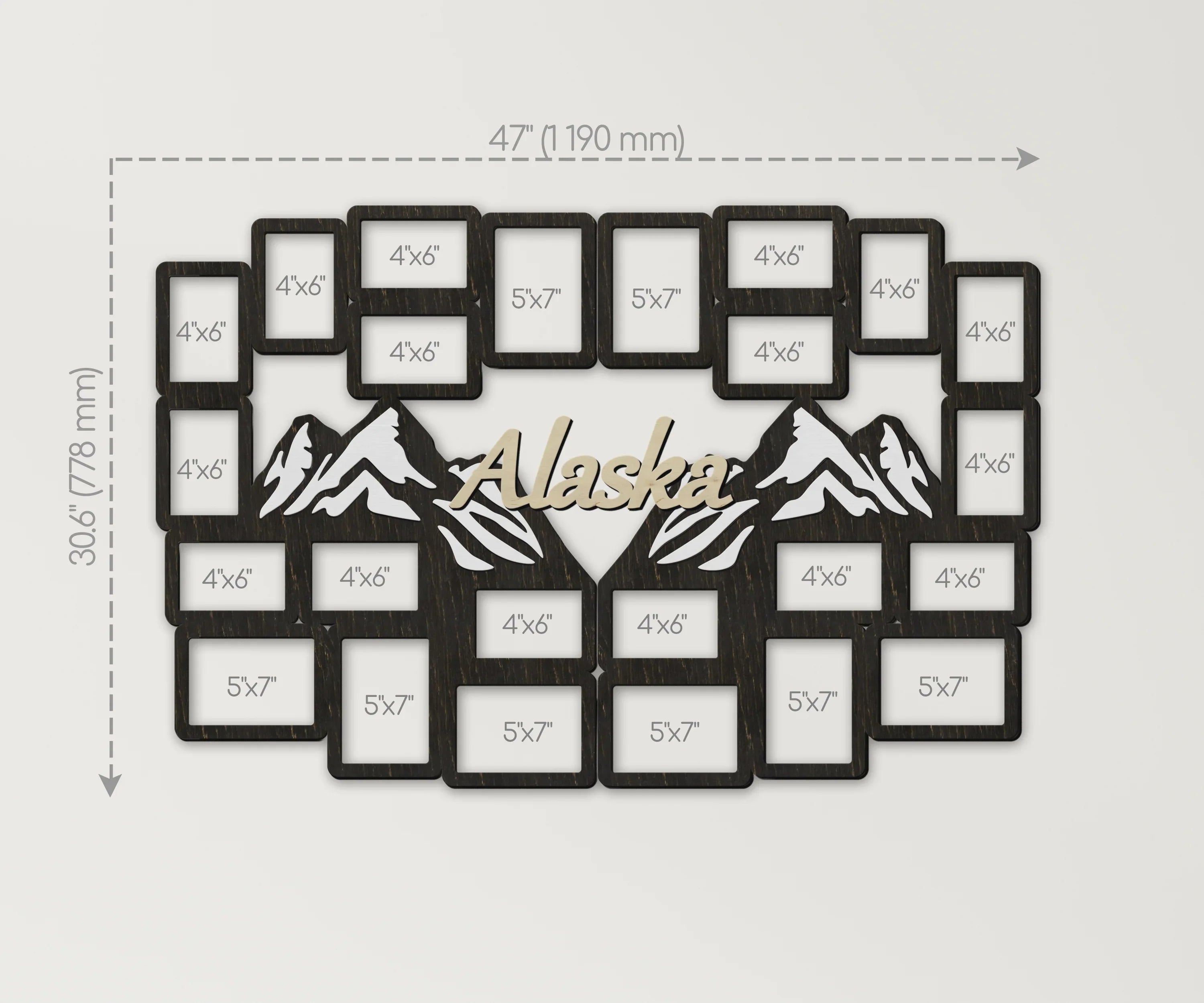 Personalized Mountain Photo Frame | Custom Picture Collage - The Frame Depot