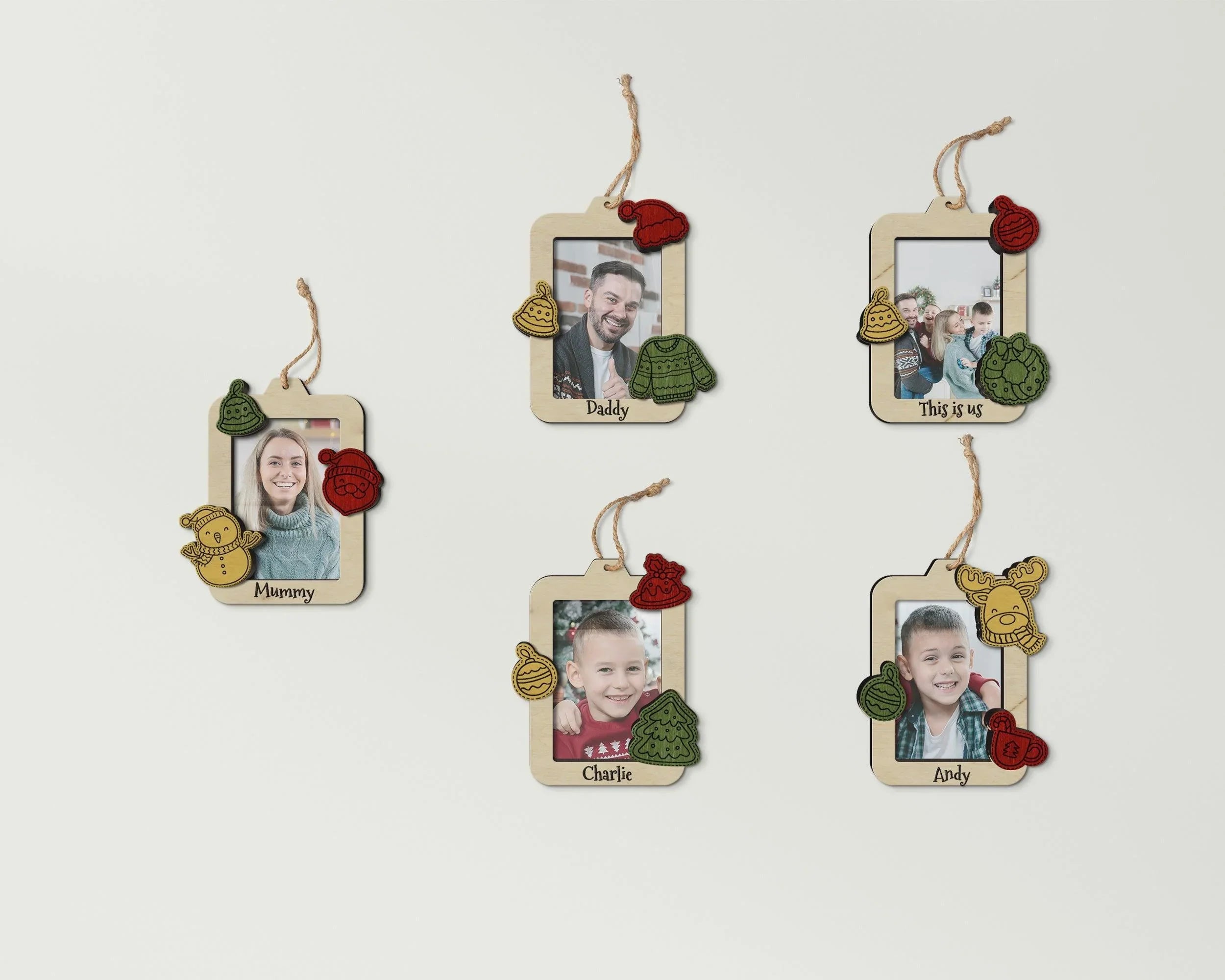 Custom Picture Frame Ornaments | Personalized Wooden Christmas decor - The Frame Depot