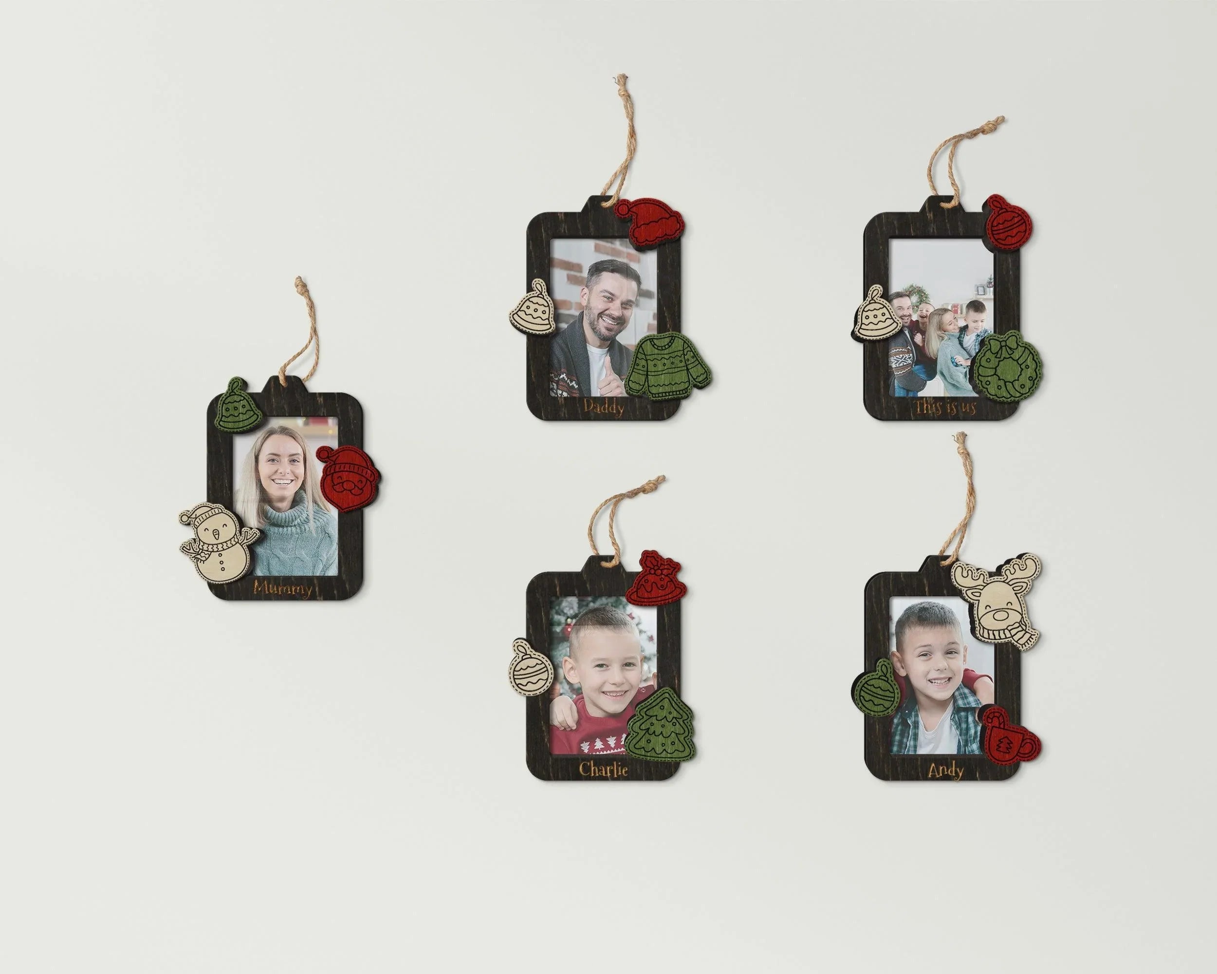 Custom Picture Frame Ornaments | Personalized Wooden Christmas decor - The Frame Depot