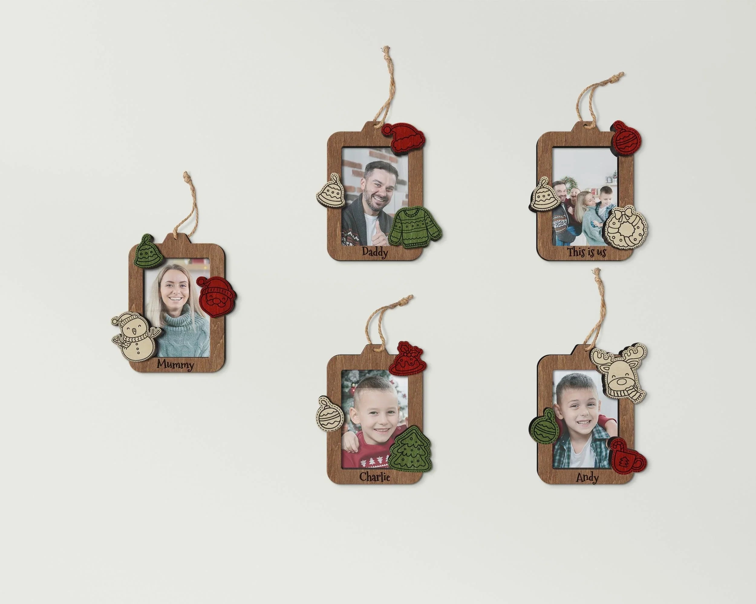Custom Picture Frame Ornaments | Personalized Wooden Christmas decor - The Frame Depot