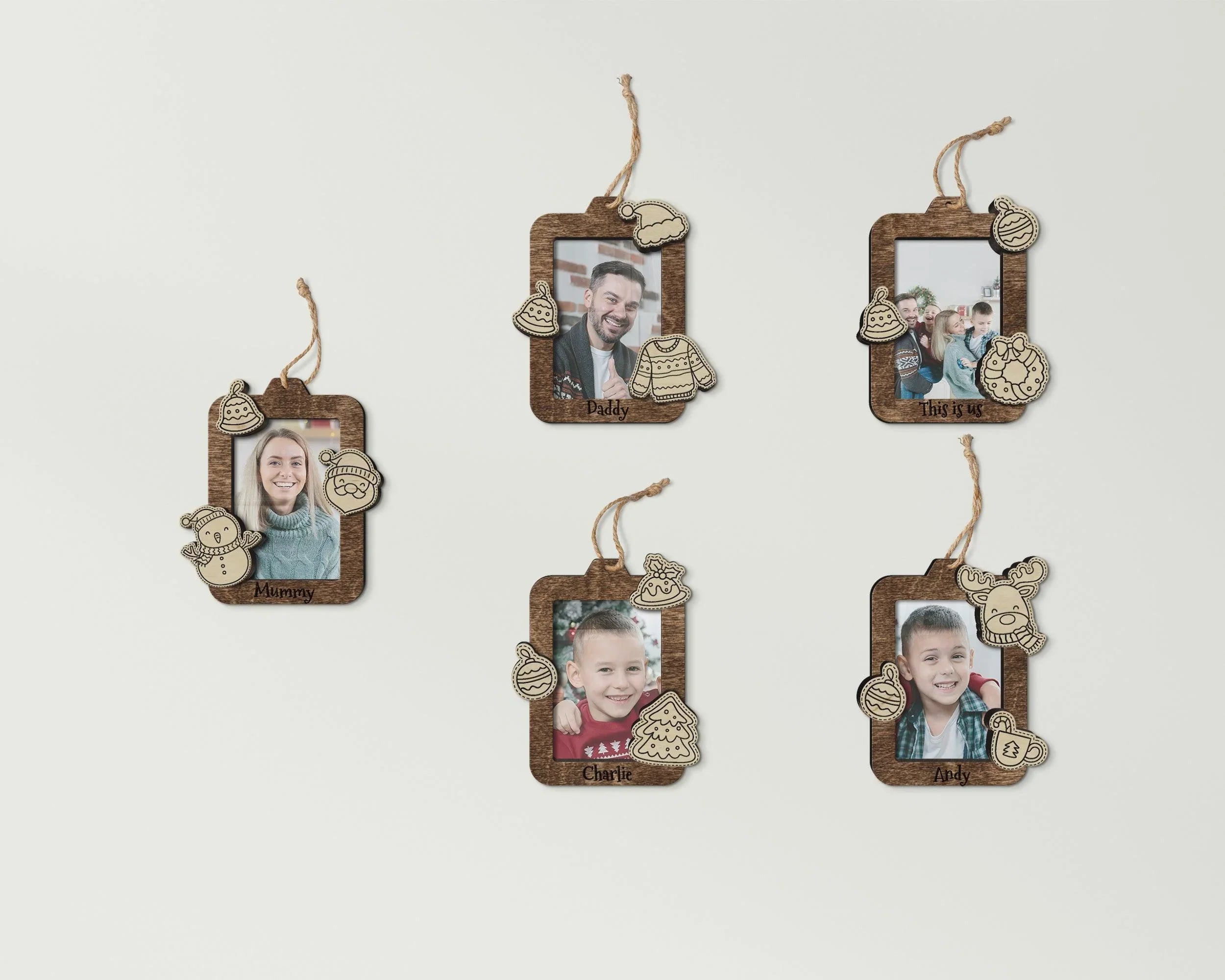 Custom Picture Frame Ornaments | Personalized Wooden Christmas decor - The Frame Depot