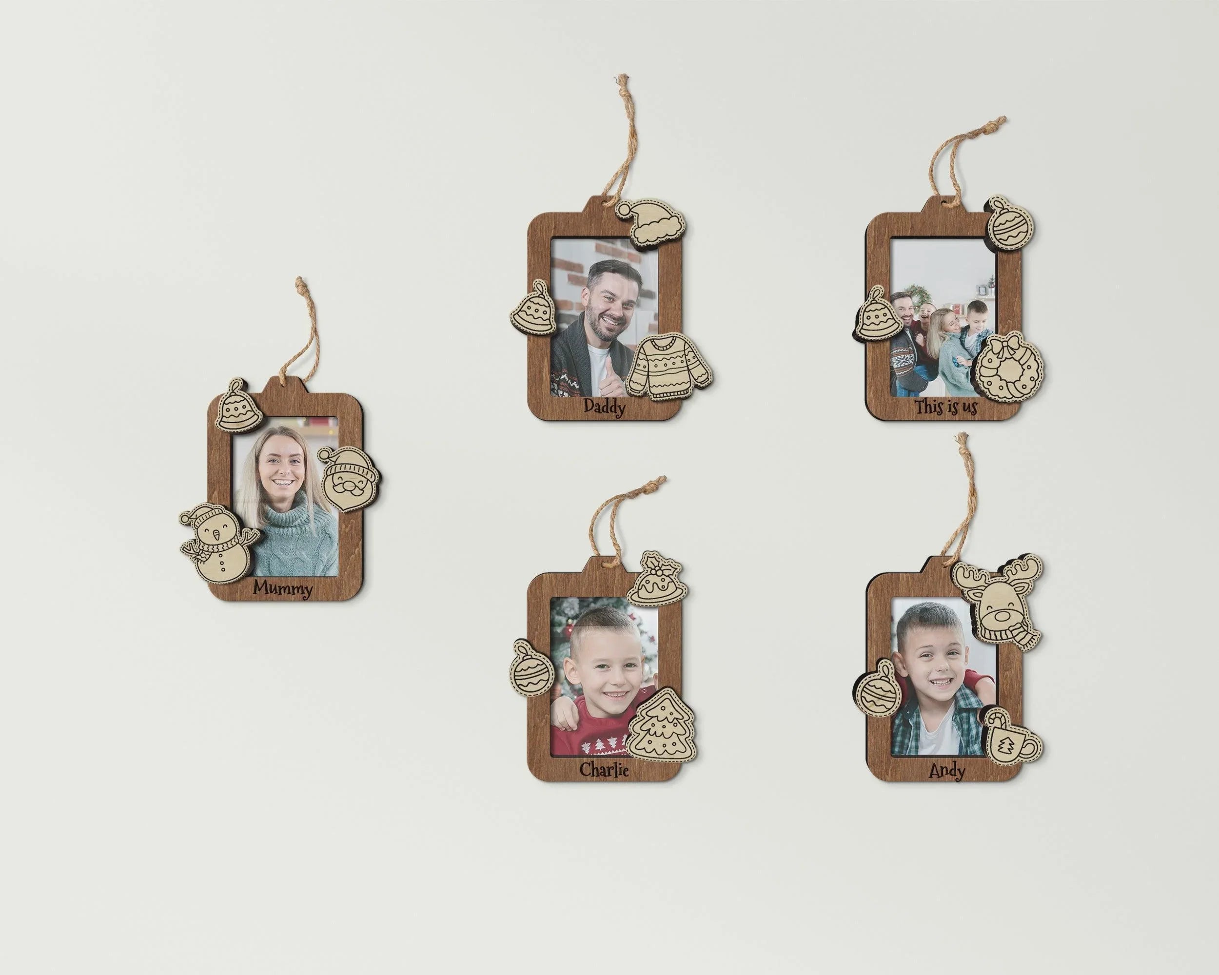 Custom Picture Frame Ornaments | Personalized Wooden Christmas decor - The Frame Depot