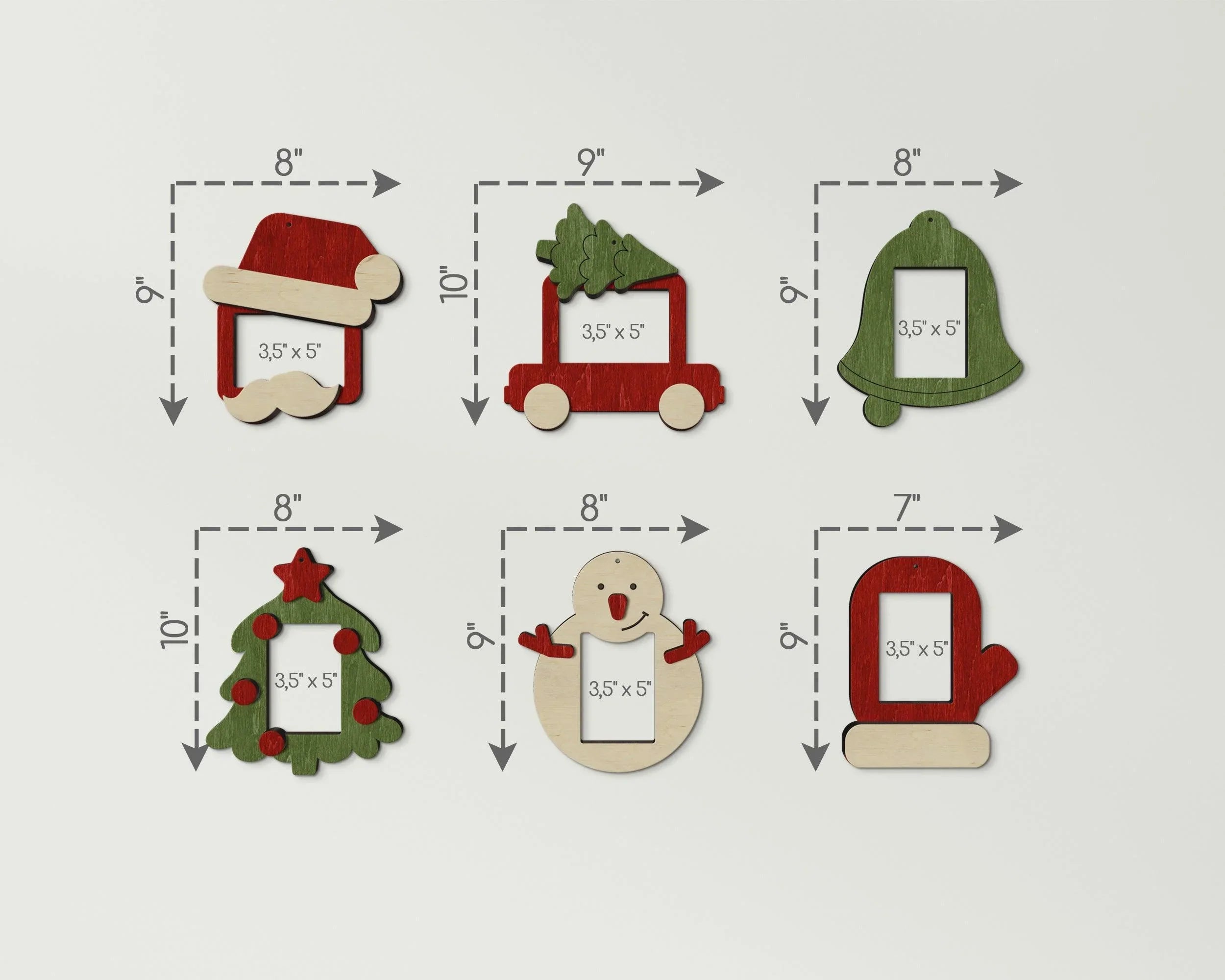 Personalized Christmas Tree Decor | Wooden Picture Frame Ornaments - The Frame Depot