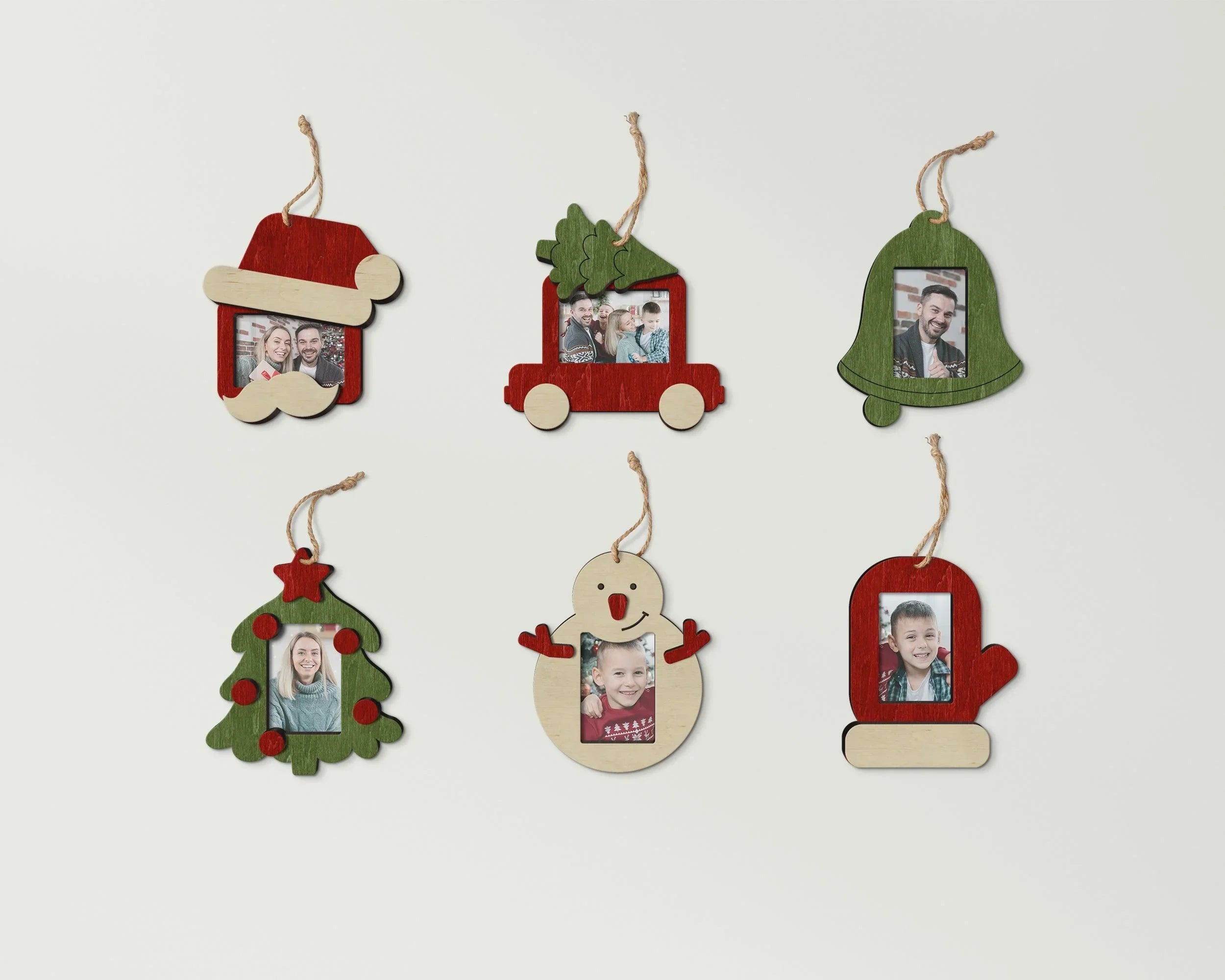 Personalized Christmas Tree Decor | Wooden Picture Frame Ornaments - The Frame Depot