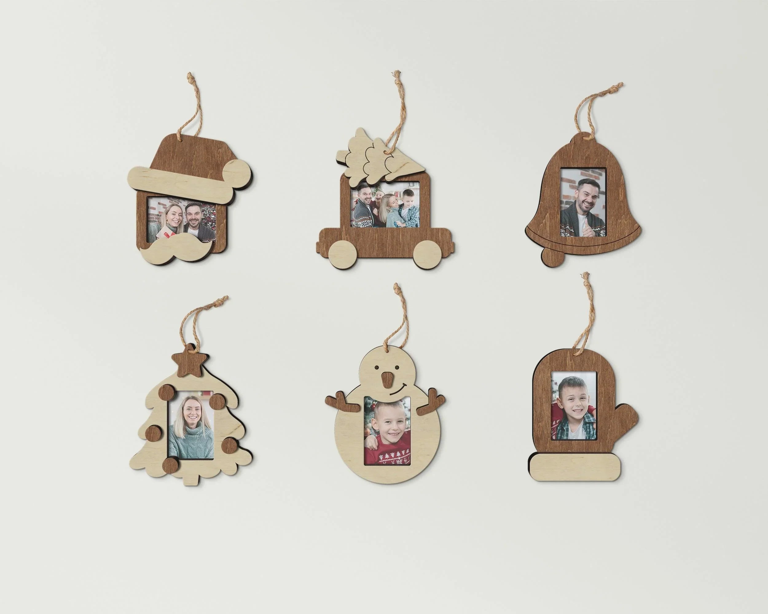 Personalized Christmas Tree Decor | Wooden Picture Frame Ornaments - The Frame Depot