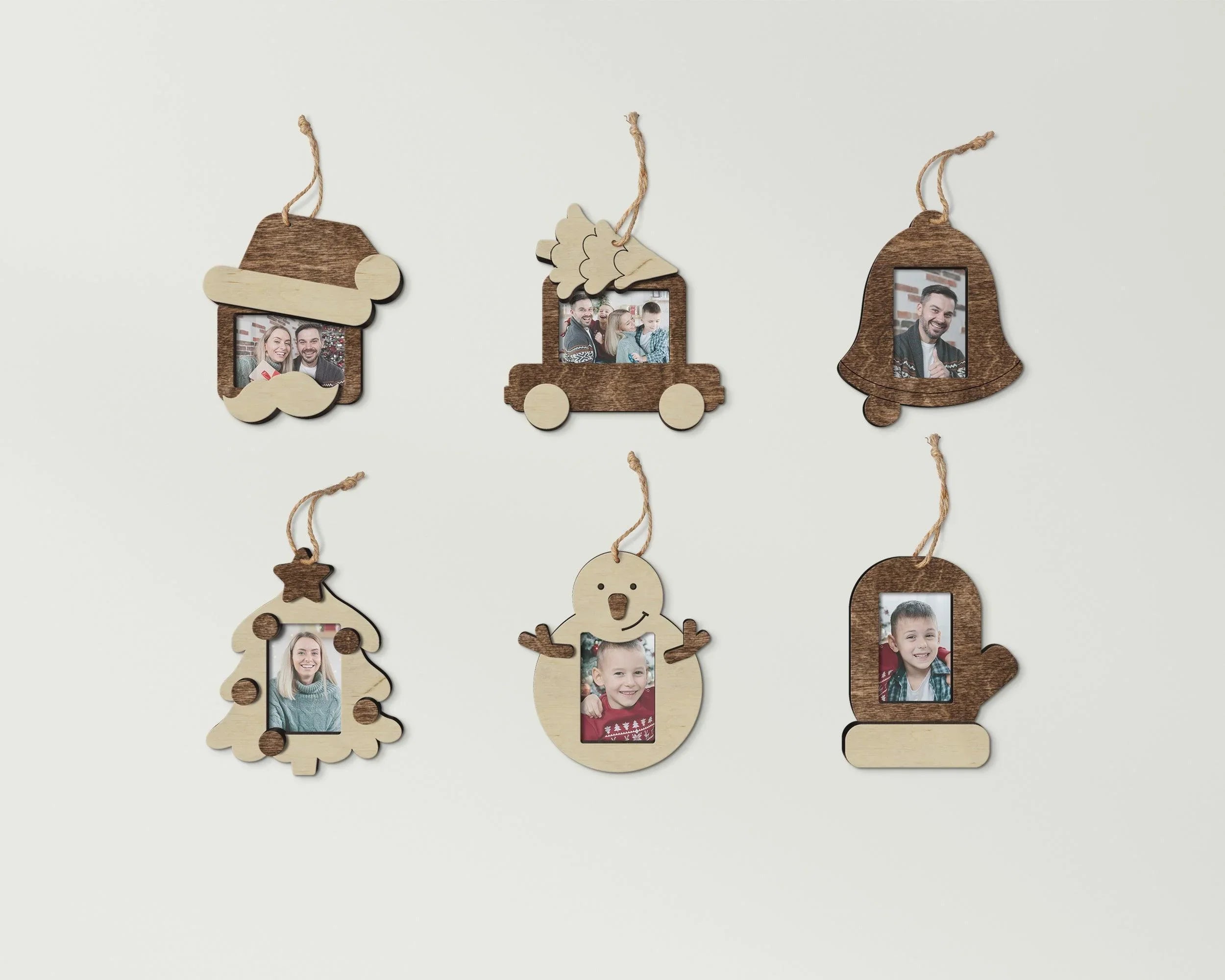 Personalized Christmas Tree Decor | Wooden Picture Frame Ornaments - The Frame Depot